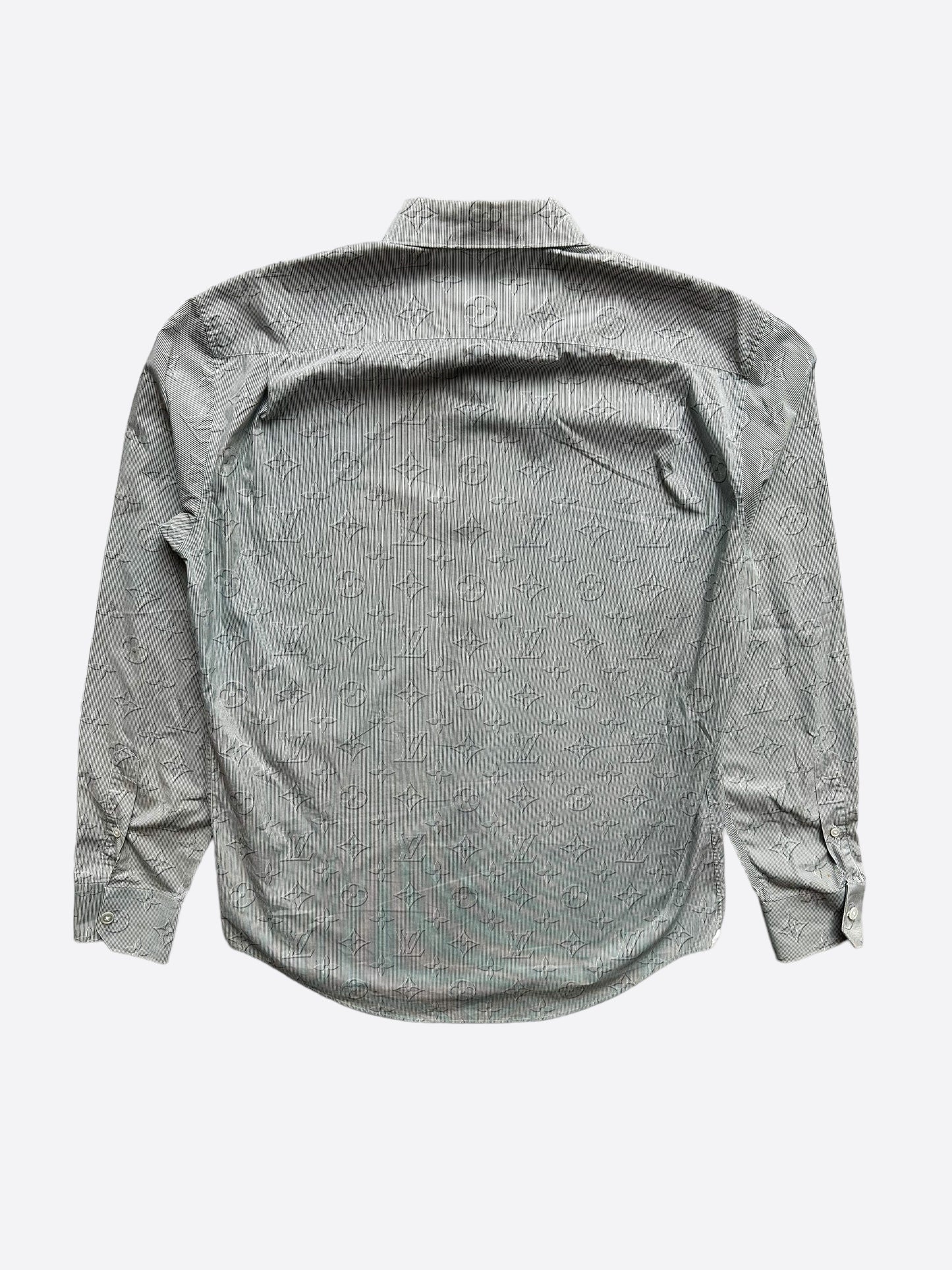 Louis Vuitton Grey Monogram Button Up Shirt