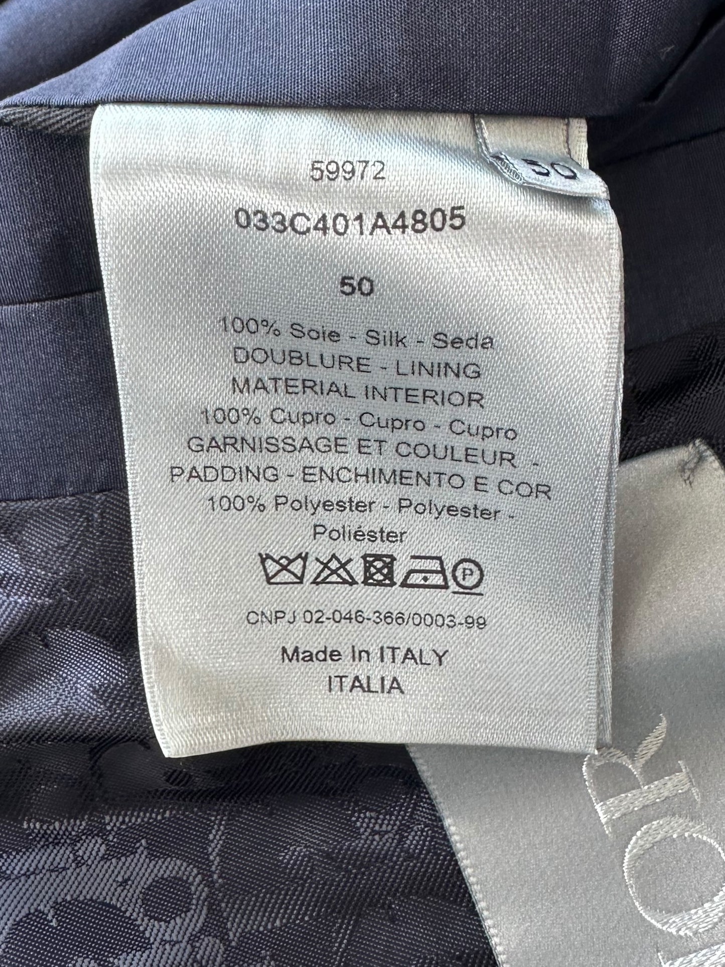 Dior Air Jordan Navy & White Embroidered Silk Bomber