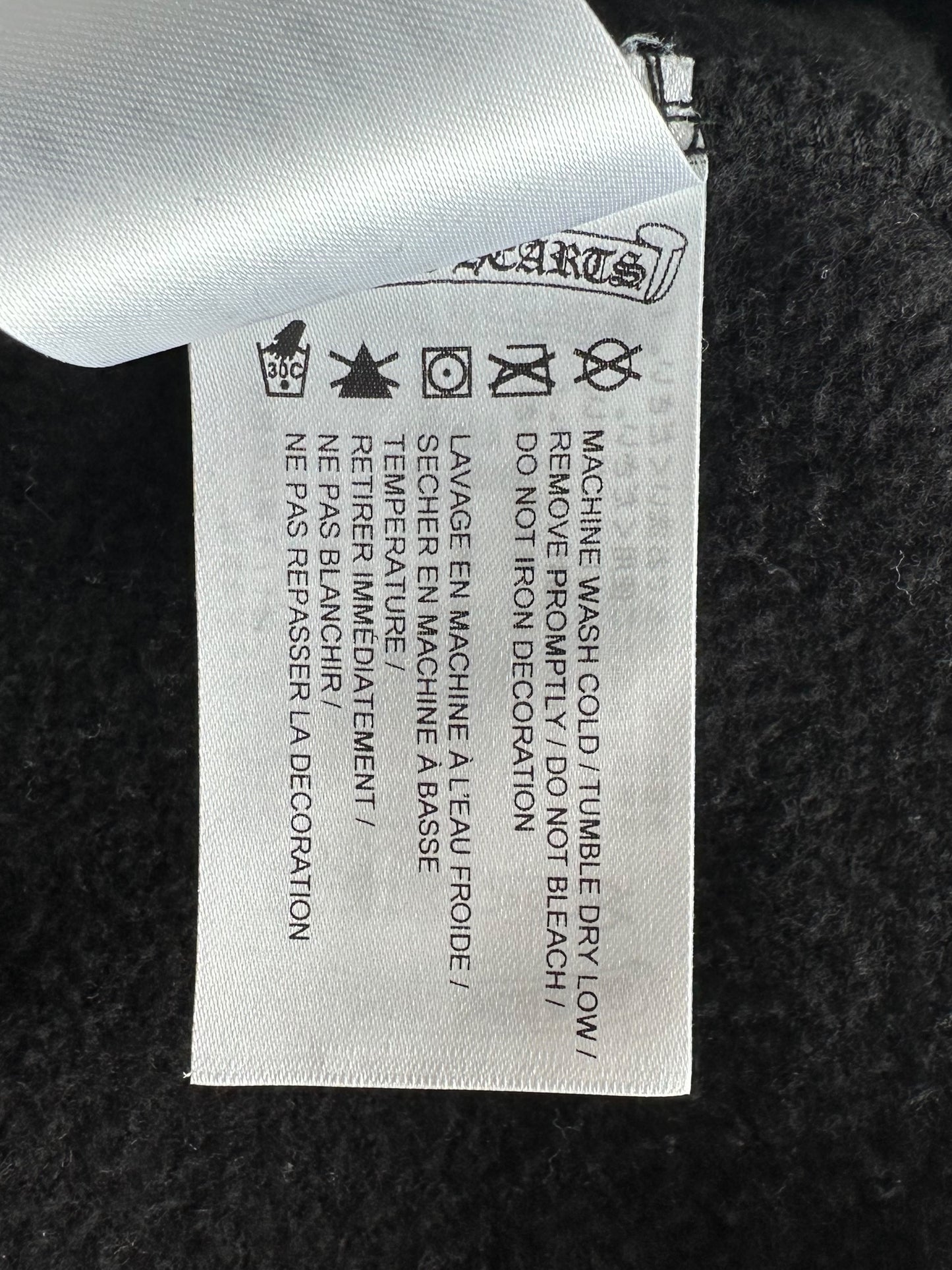 Chrome Hearts Black & White Miami Horseshoe Logo Zip Up Hoodie