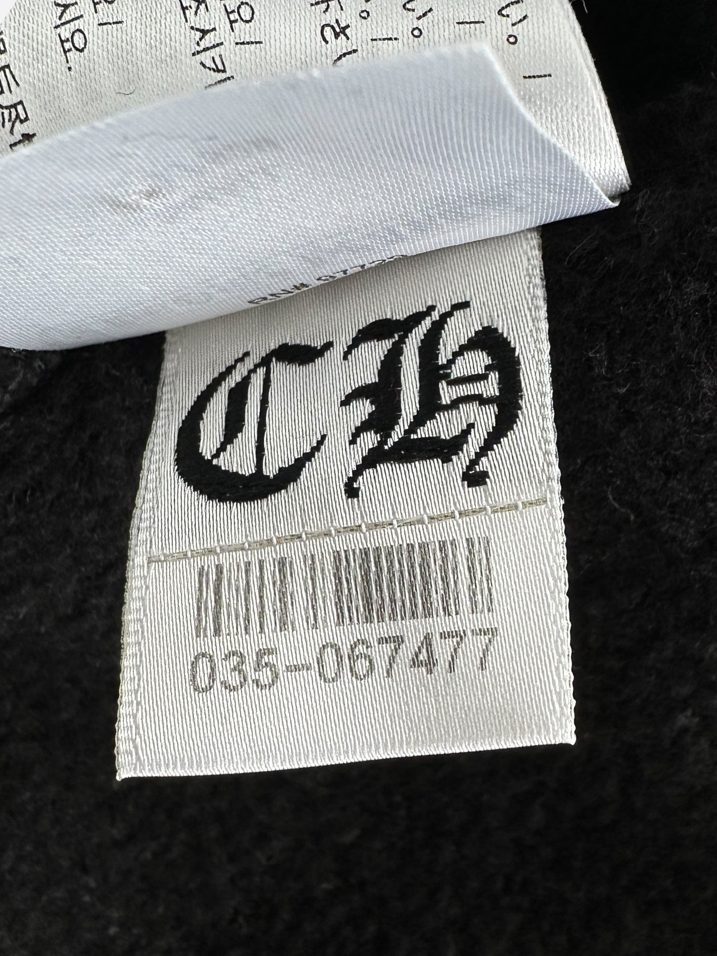 Chrome Hearts Black & White Miami Horseshoe Logo Zip Up Hoodie