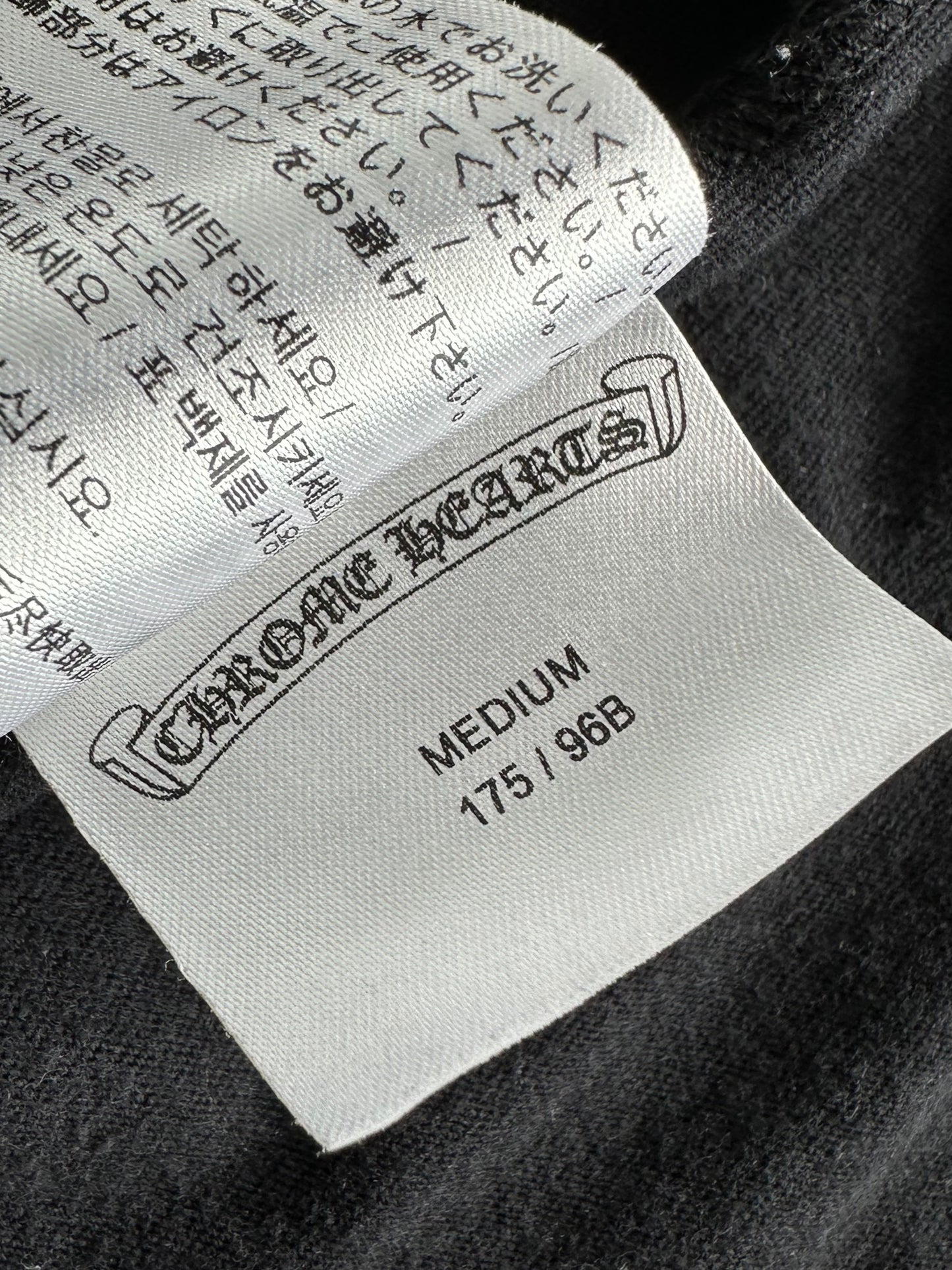 Chrome Hearts Black & White Scroll Logo Longsleeve T-Shirt