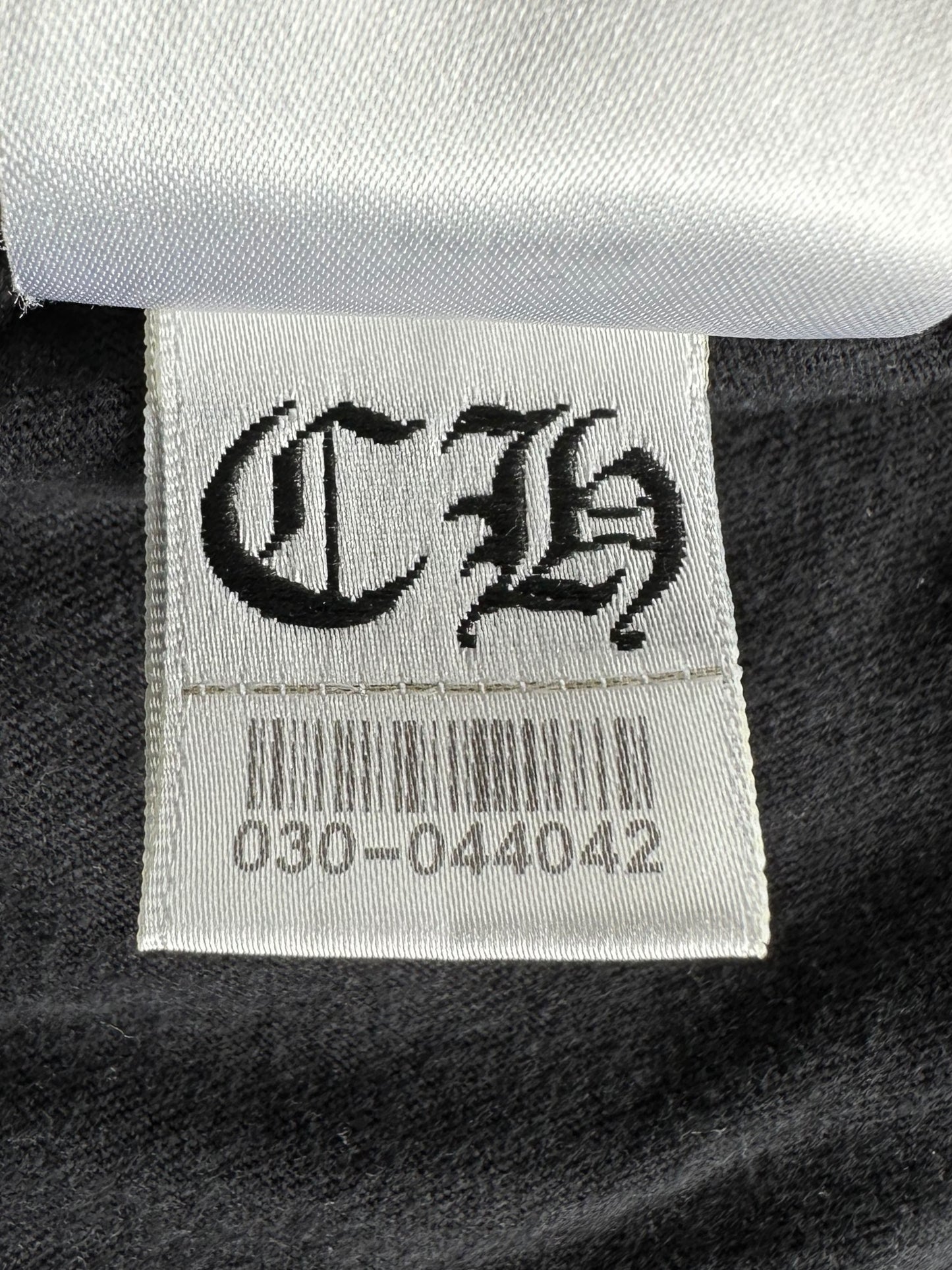 Chrome Hearts Black & White Scroll Logo Longsleeve T-Shirt