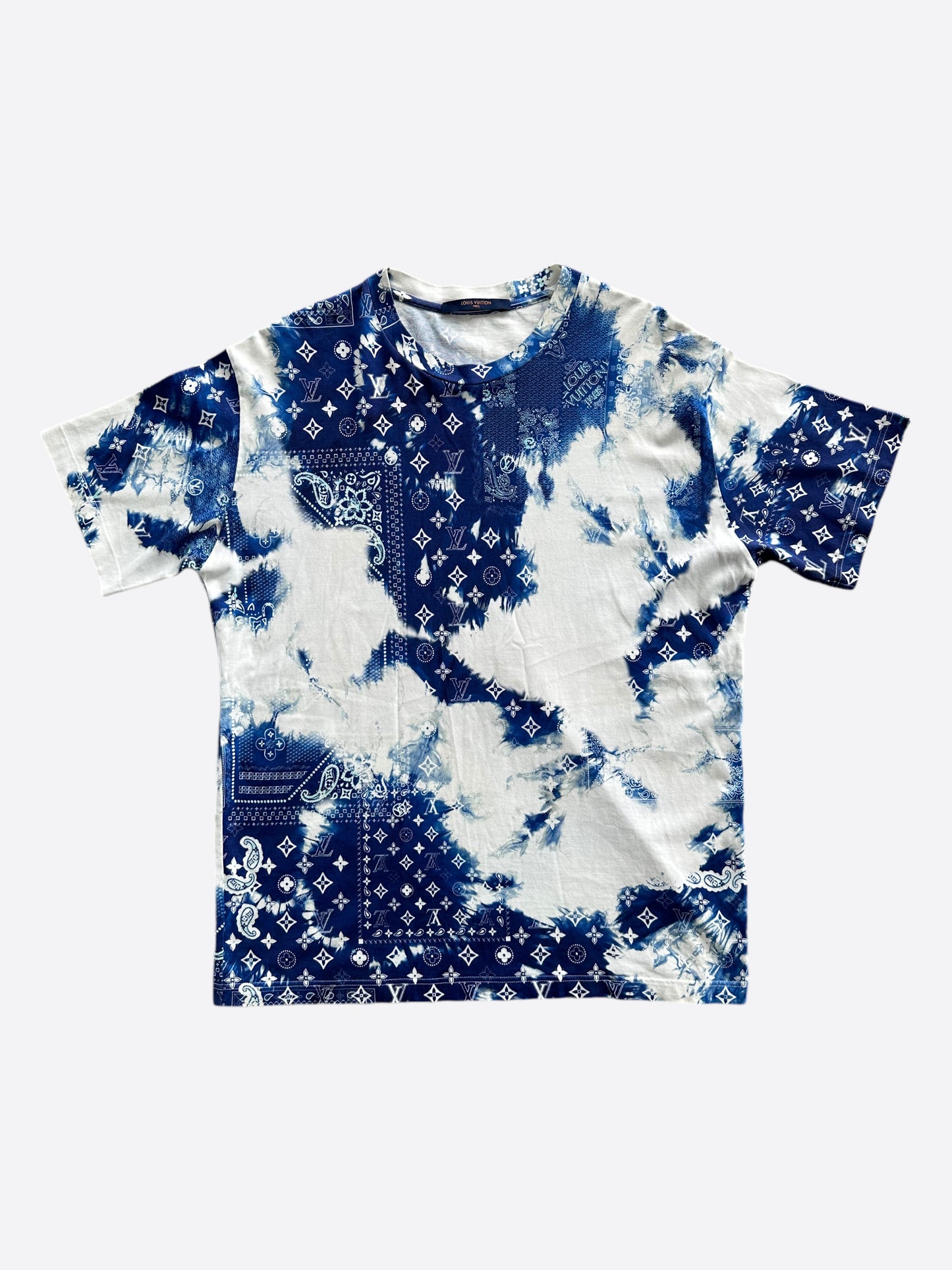 Louis Vuitton Blue Monogram Bandana T-Shirt