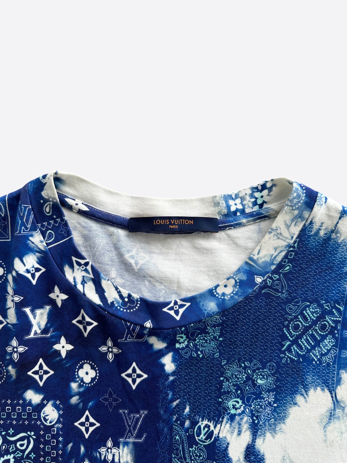 Louis Vuitton Blue Monogram Bandana T-Shirt
