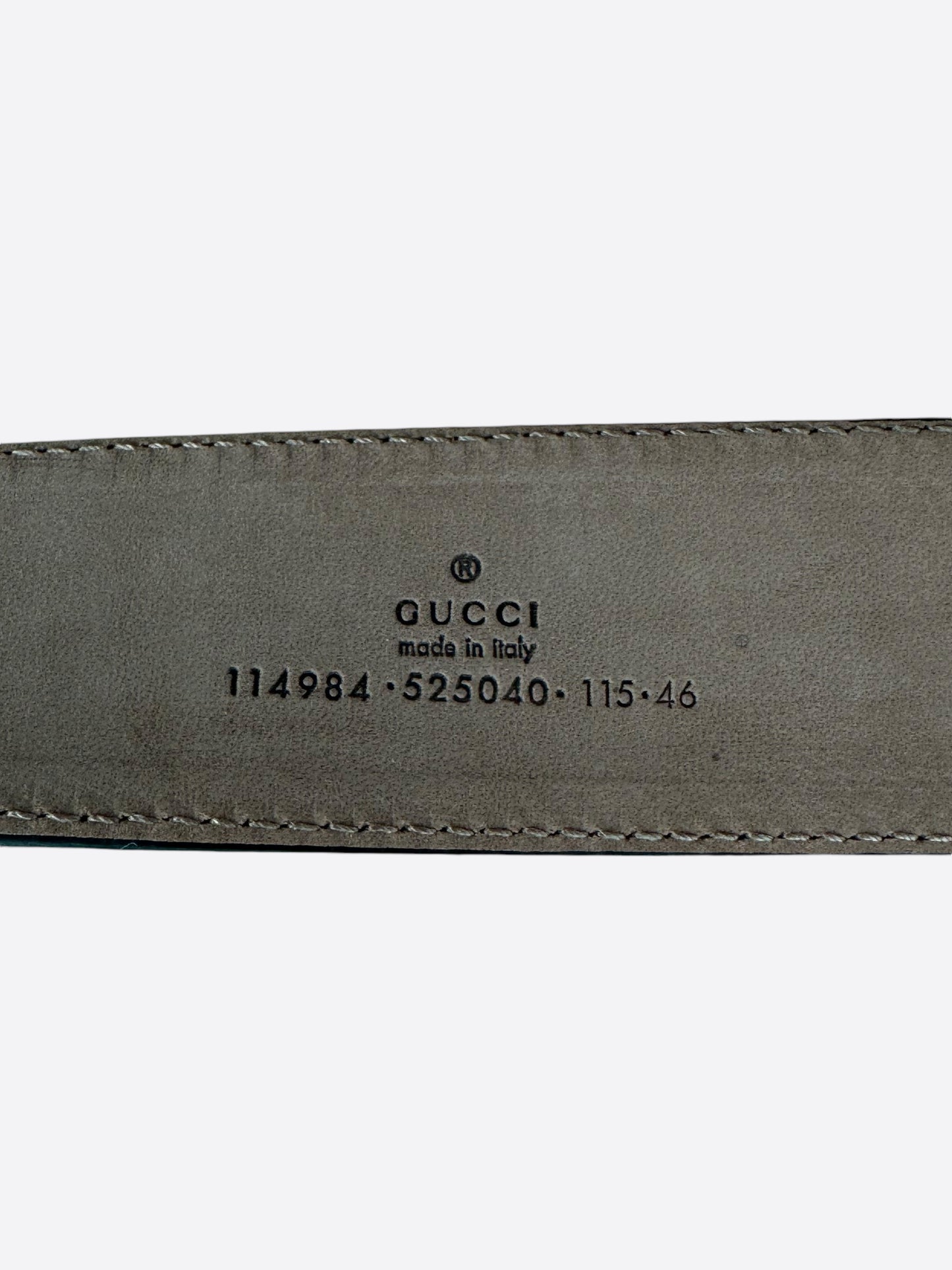 Gucci Green & Red Striped Silver Buckle Belt