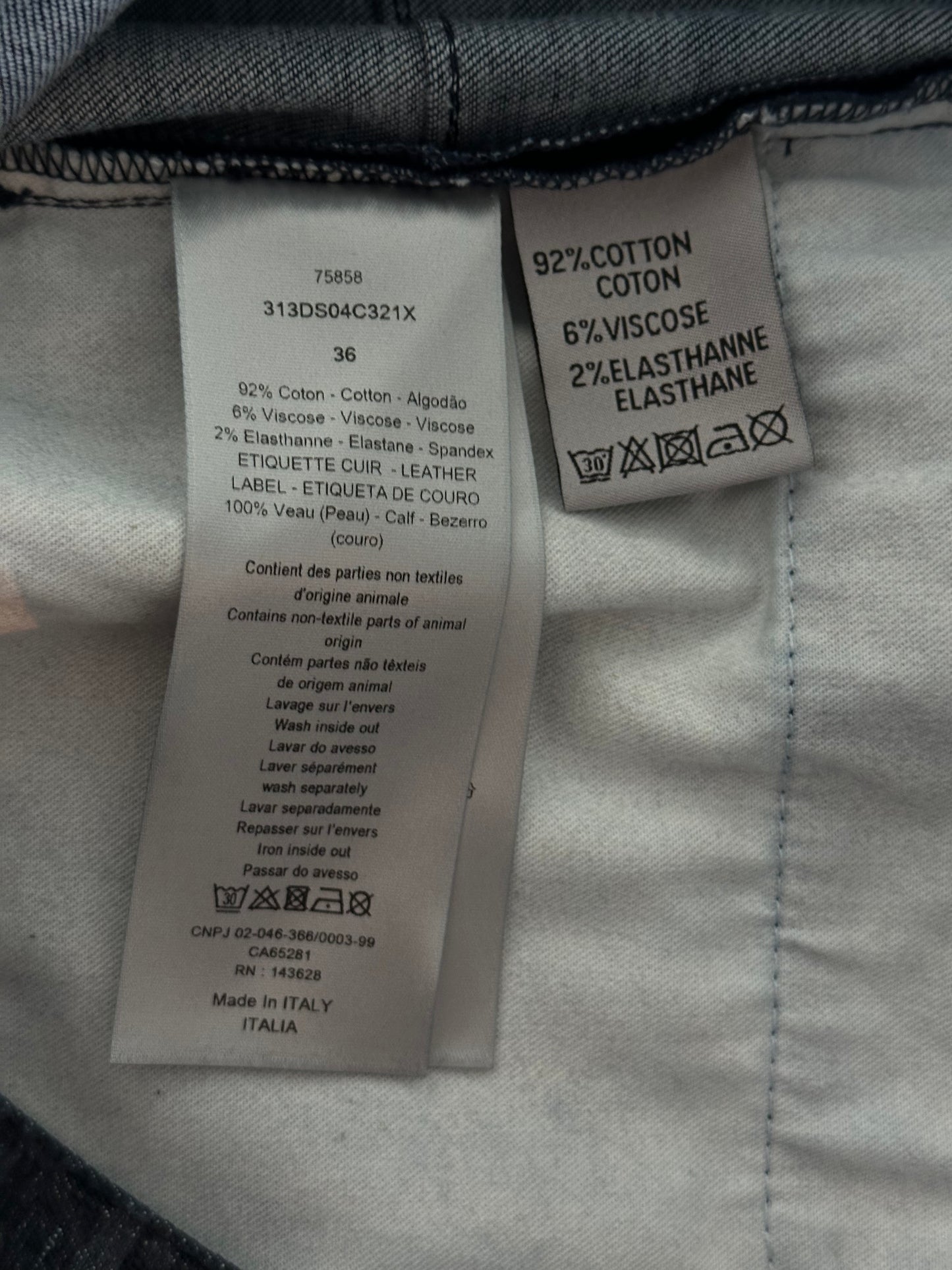 Dior Dark Blue Oblique Slim Jeans