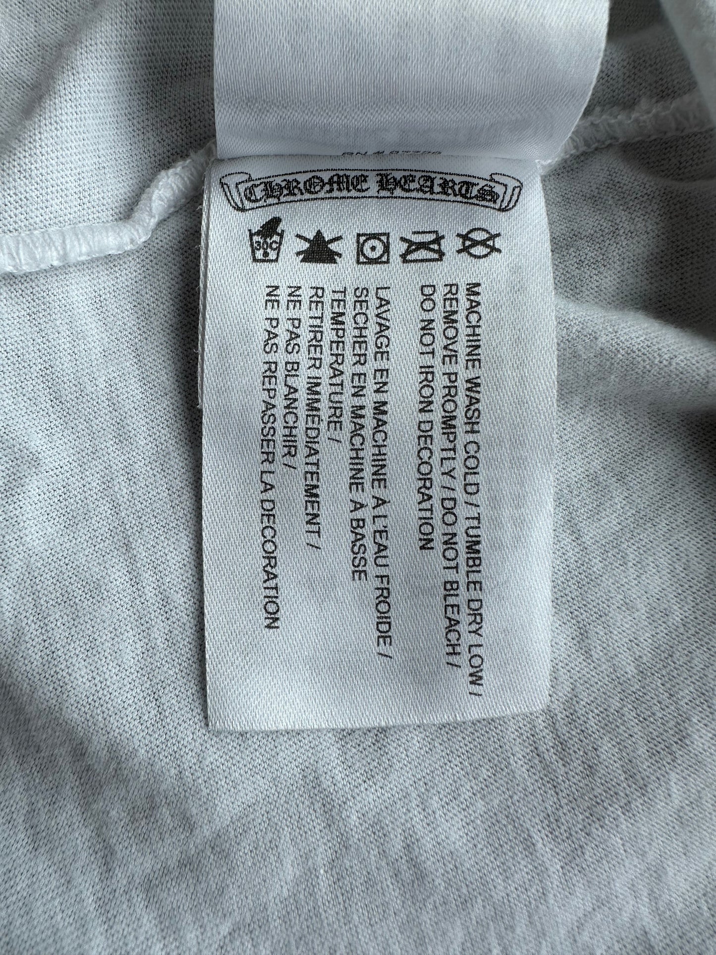 Chrome Hearts White & Black Horseshoe Logo T-Shirt
