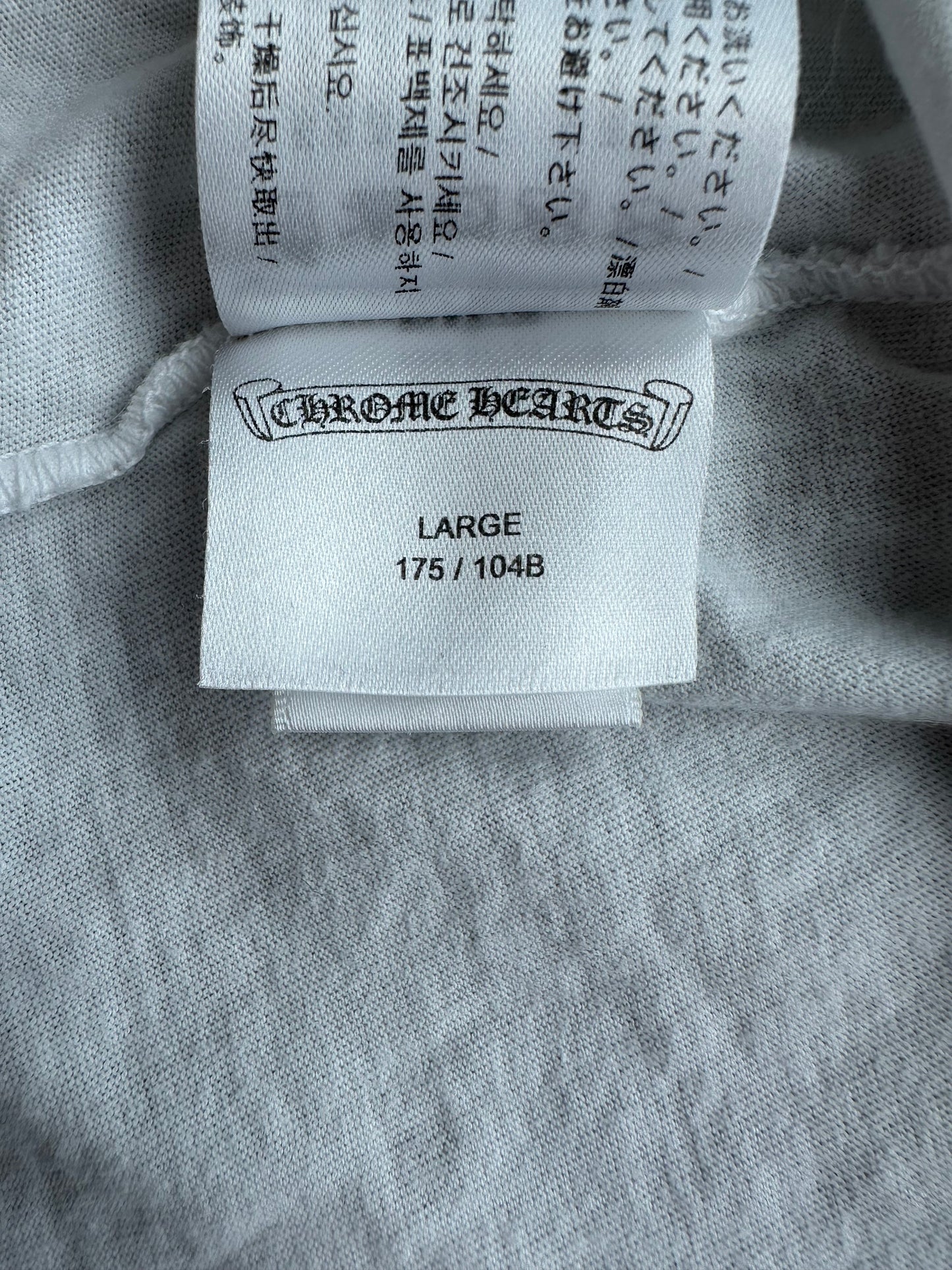 Chrome Hearts White & Black Horseshoe Logo T-Shirt