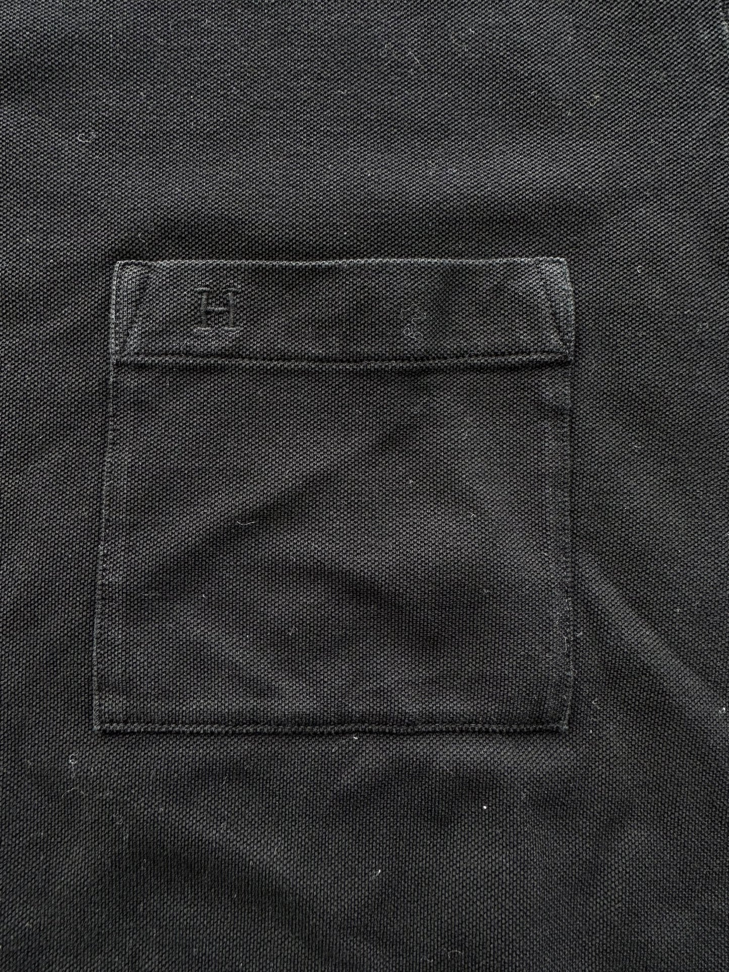 Hermes Black Embroidered Logo Pocket T-Shirt