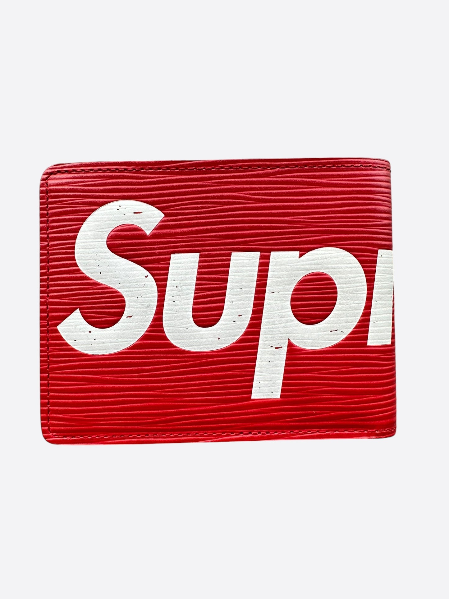 Louis Vuitton Supreme Red & White EPI Wallet