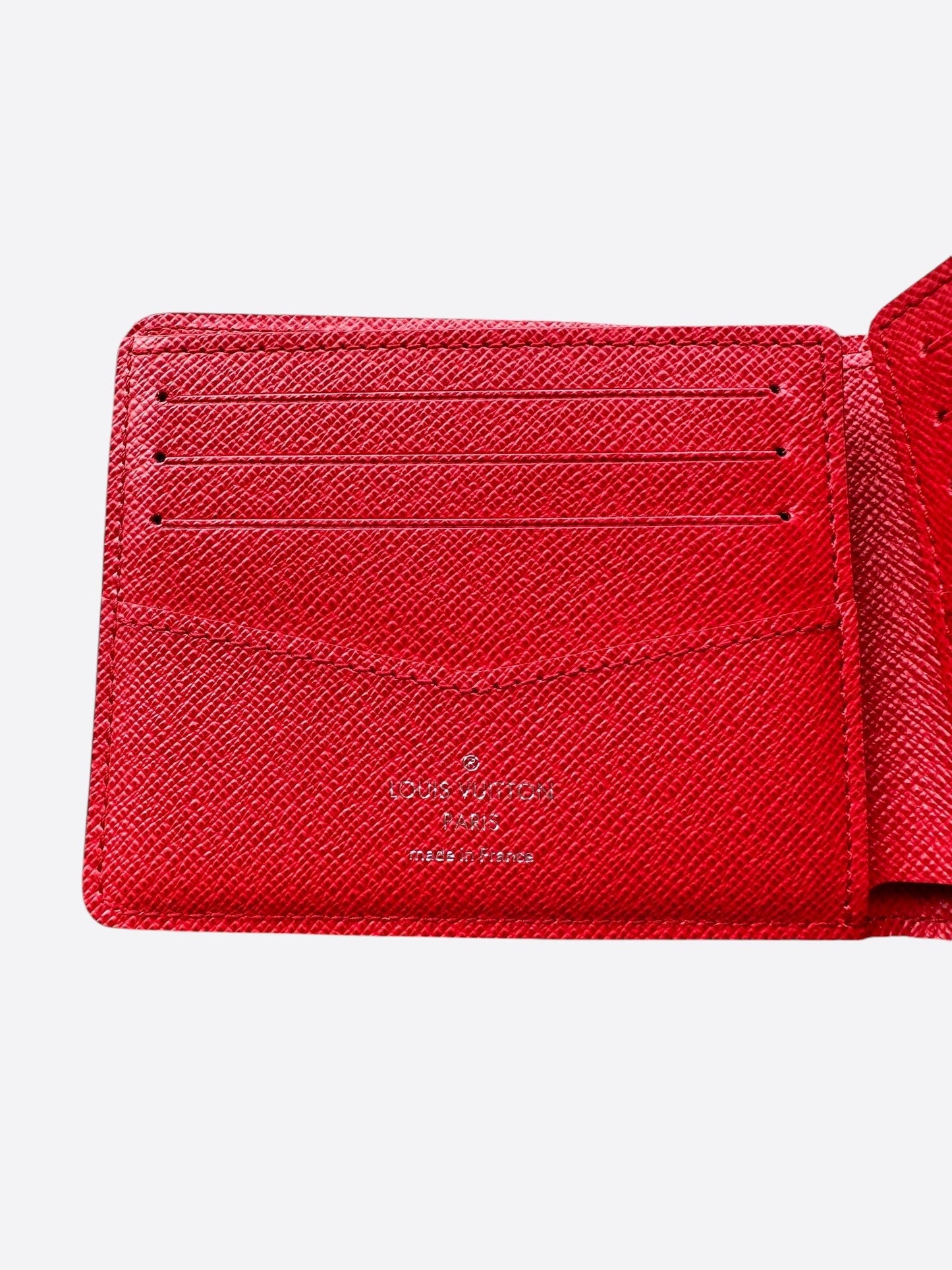 Louis Vuitton Supreme Red & White EPI Wallet