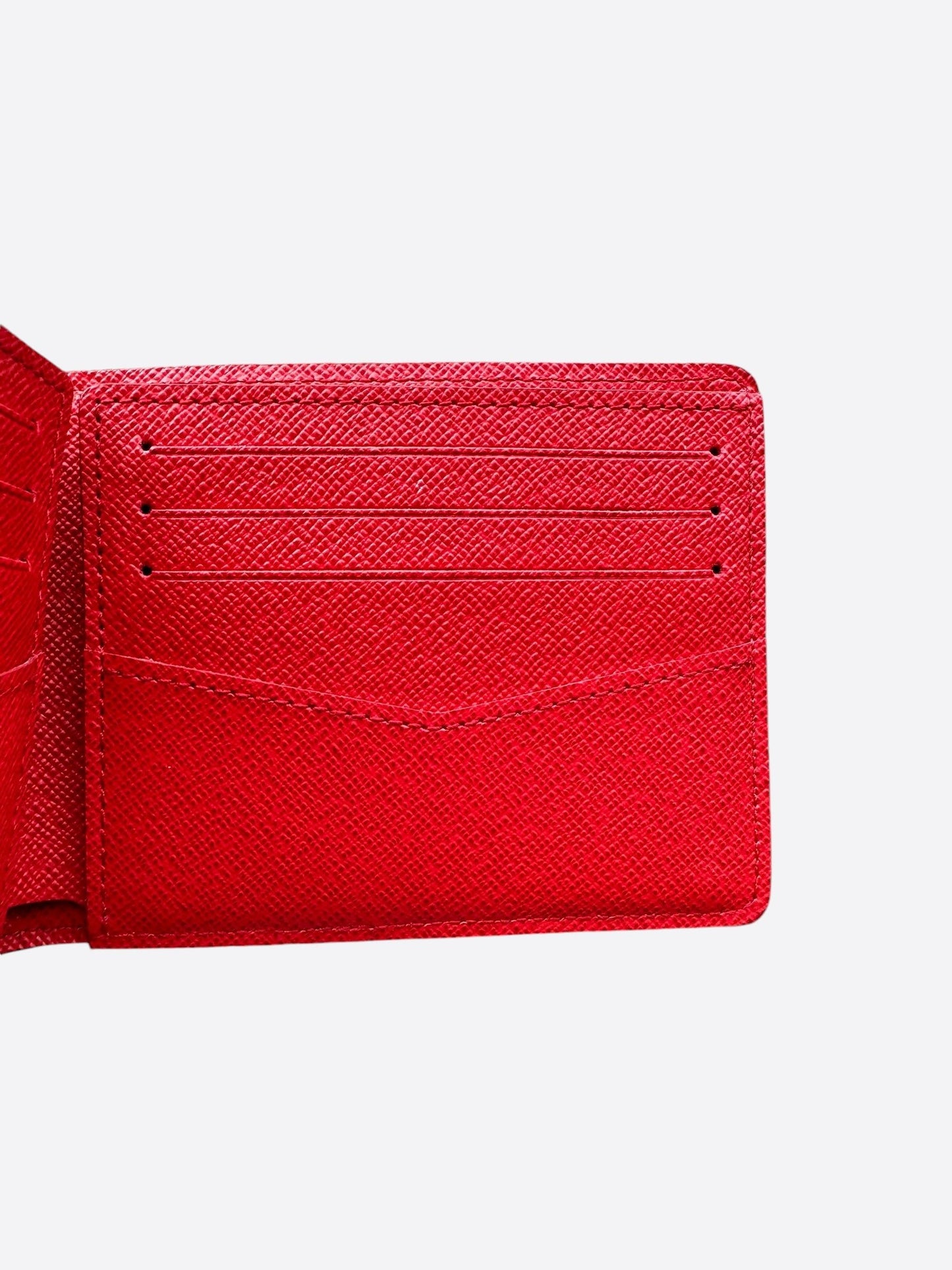 Louis Vuitton Supreme Red & White EPI Wallet