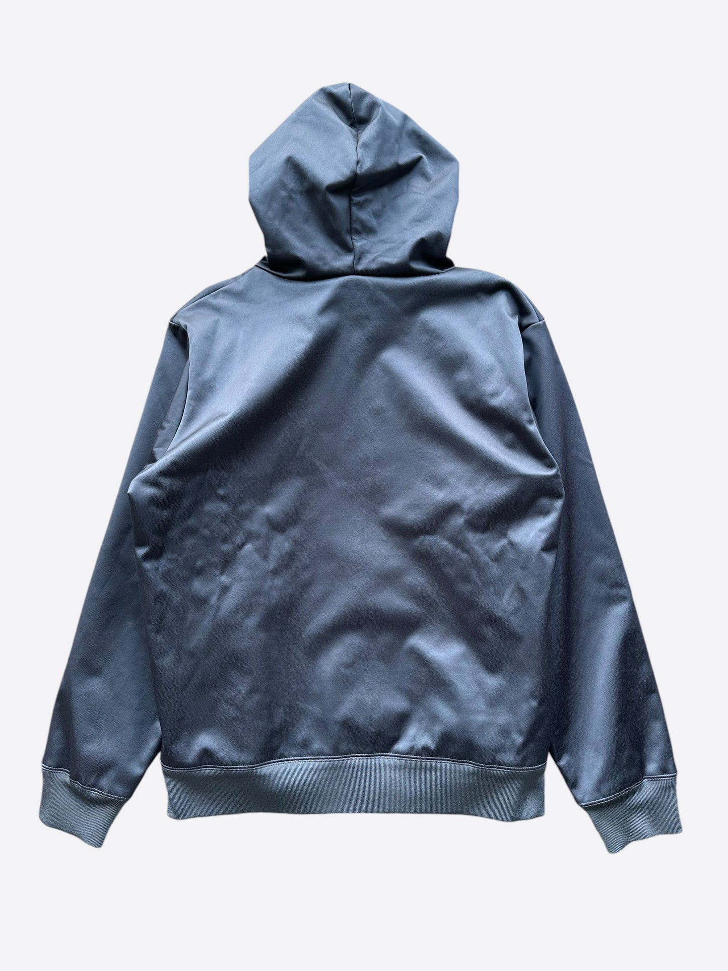 Dior Daniel Arsham Blue Embossed Metallic Logo Hoodie