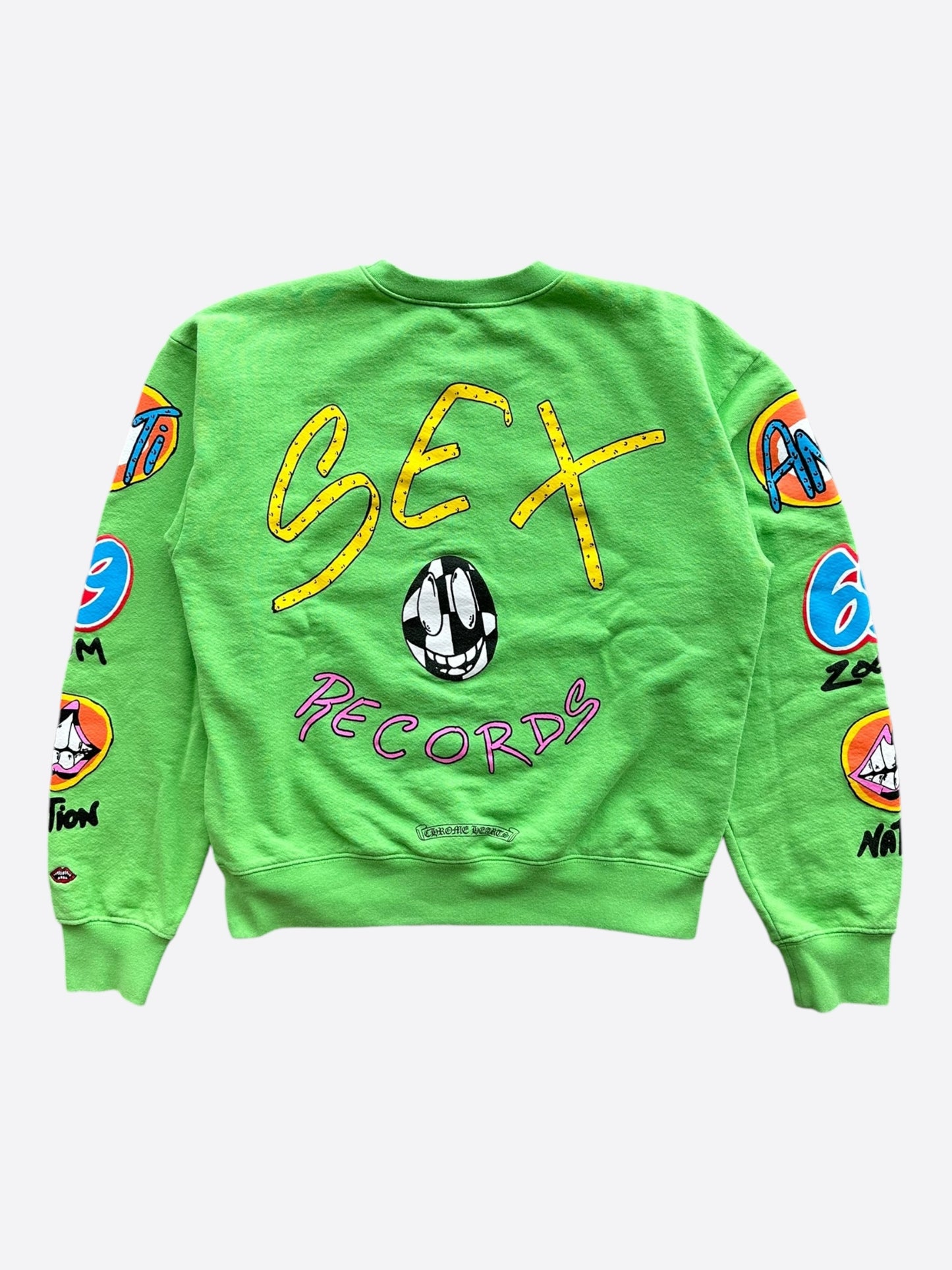Chrome Hearts Green Sex Records Logo Sweater