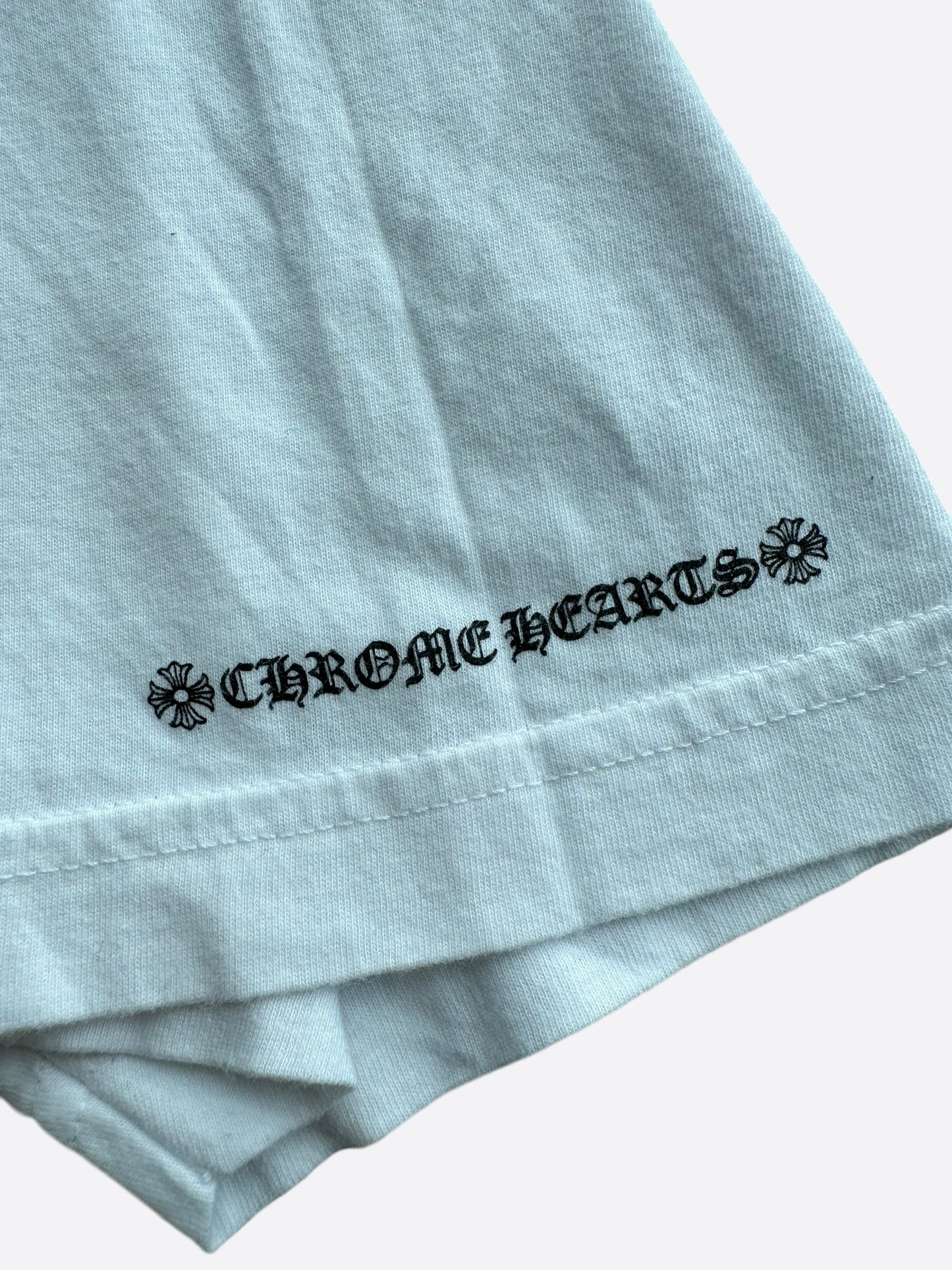 Chrome Hearts White & Black Horseshoe Logo T-Shirt