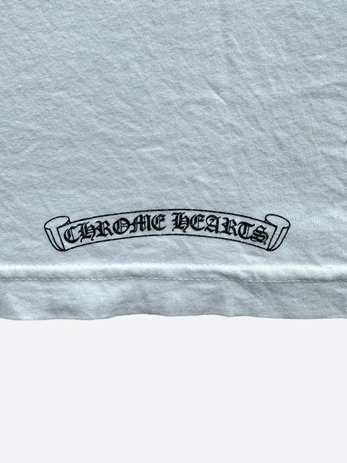 Chrome Hearts White & Black Horseshoe Logo T-Shirt