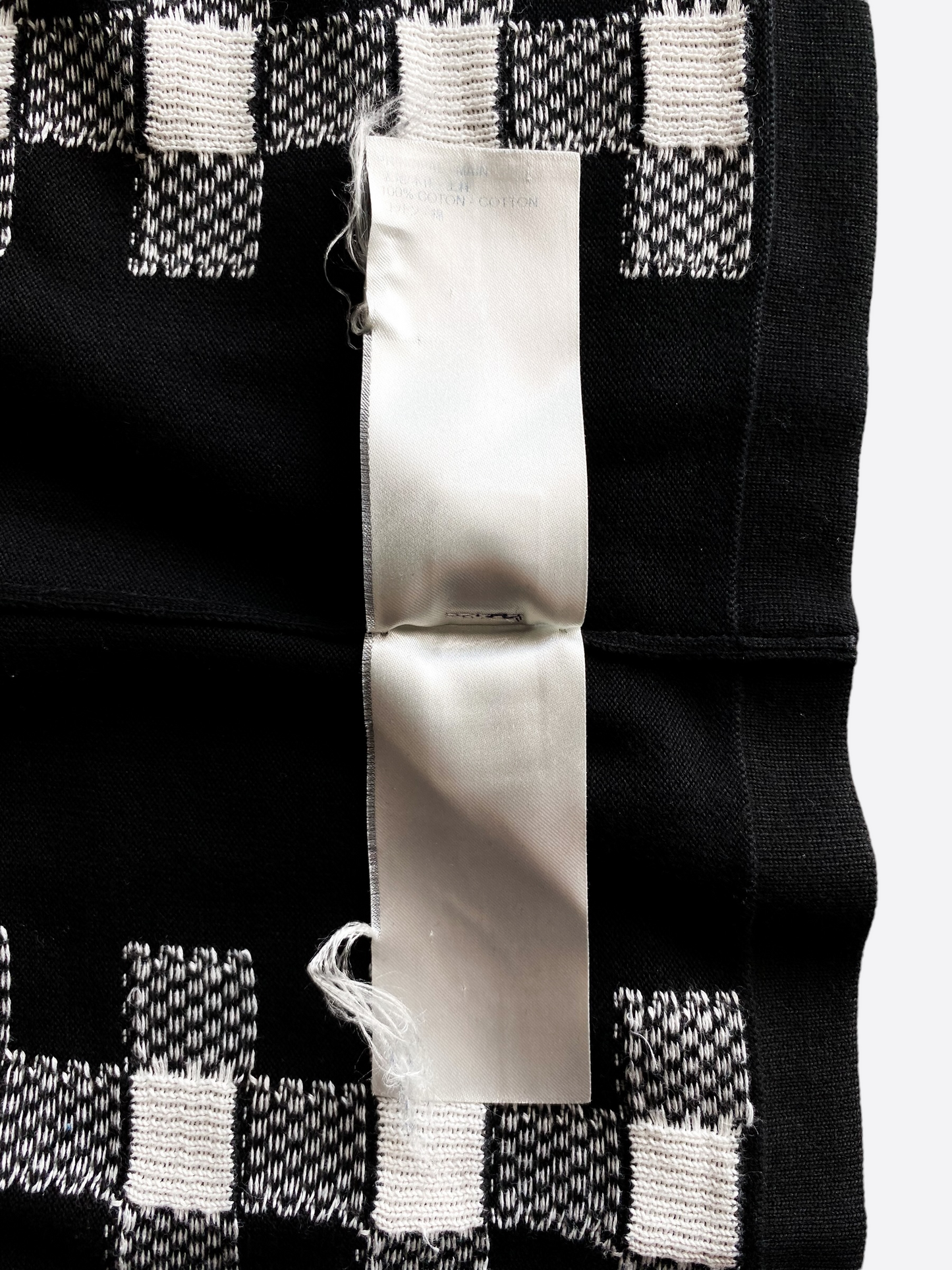 Louis Vuitton Black Intarsia Checkered Logo T-Shirt