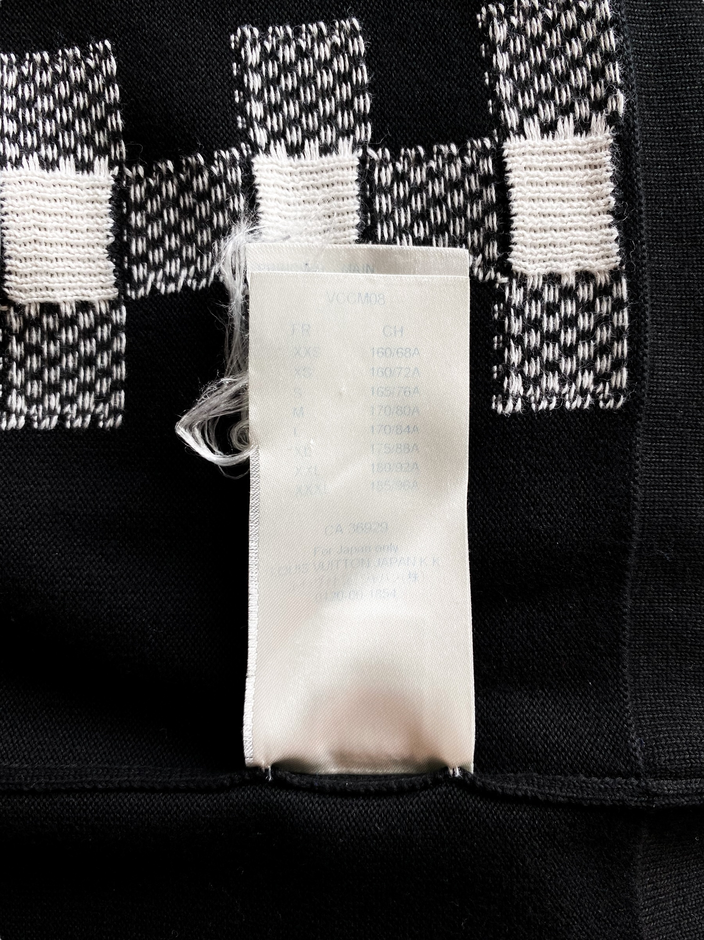 Louis Vuitton Black Intarsia Checkered Logo T-Shirt