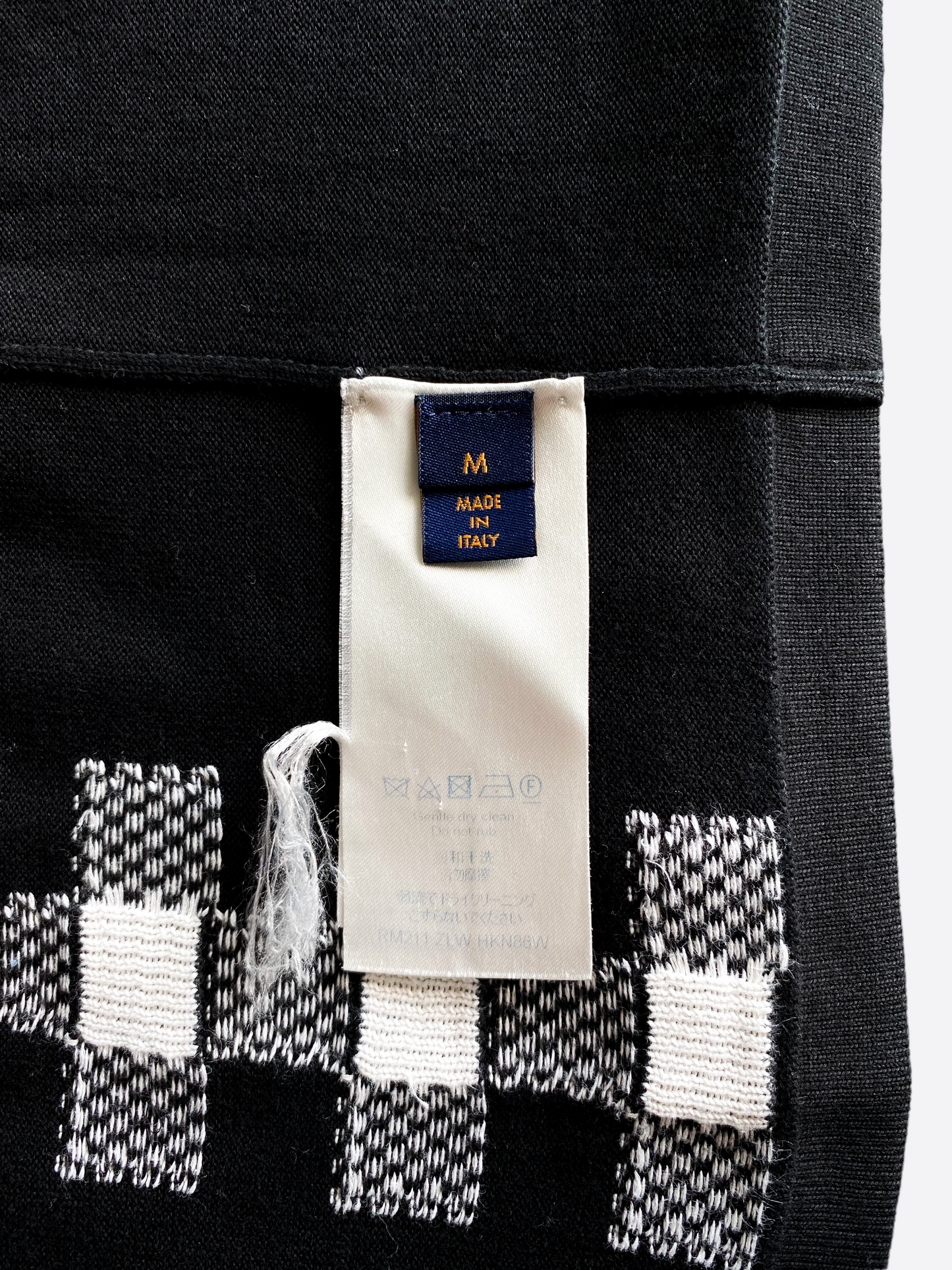 Louis Vuitton Black Intarsia Checkered Logo T-Shirt