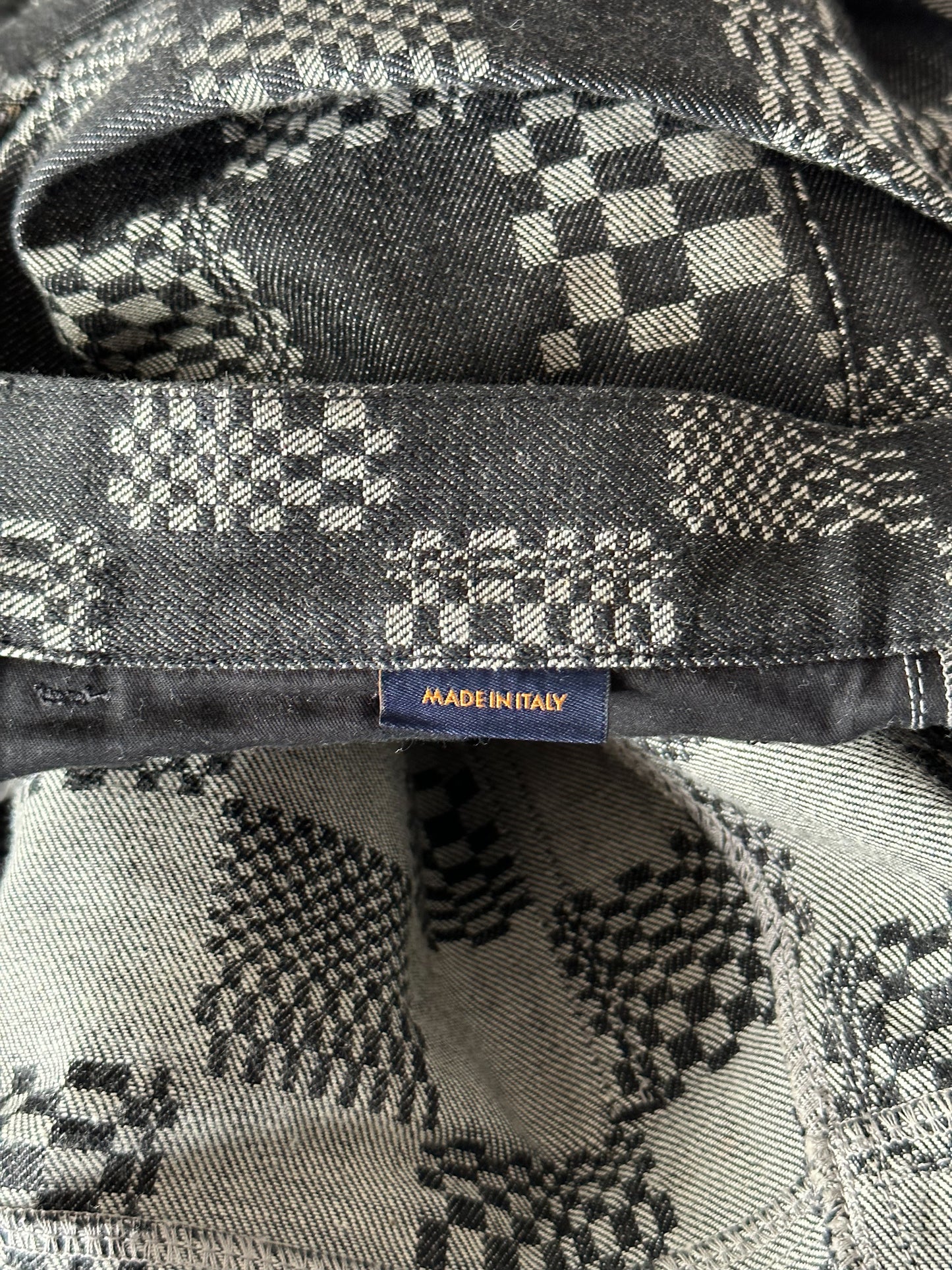 Louis Vuitton Distorted Damier Print Jeans