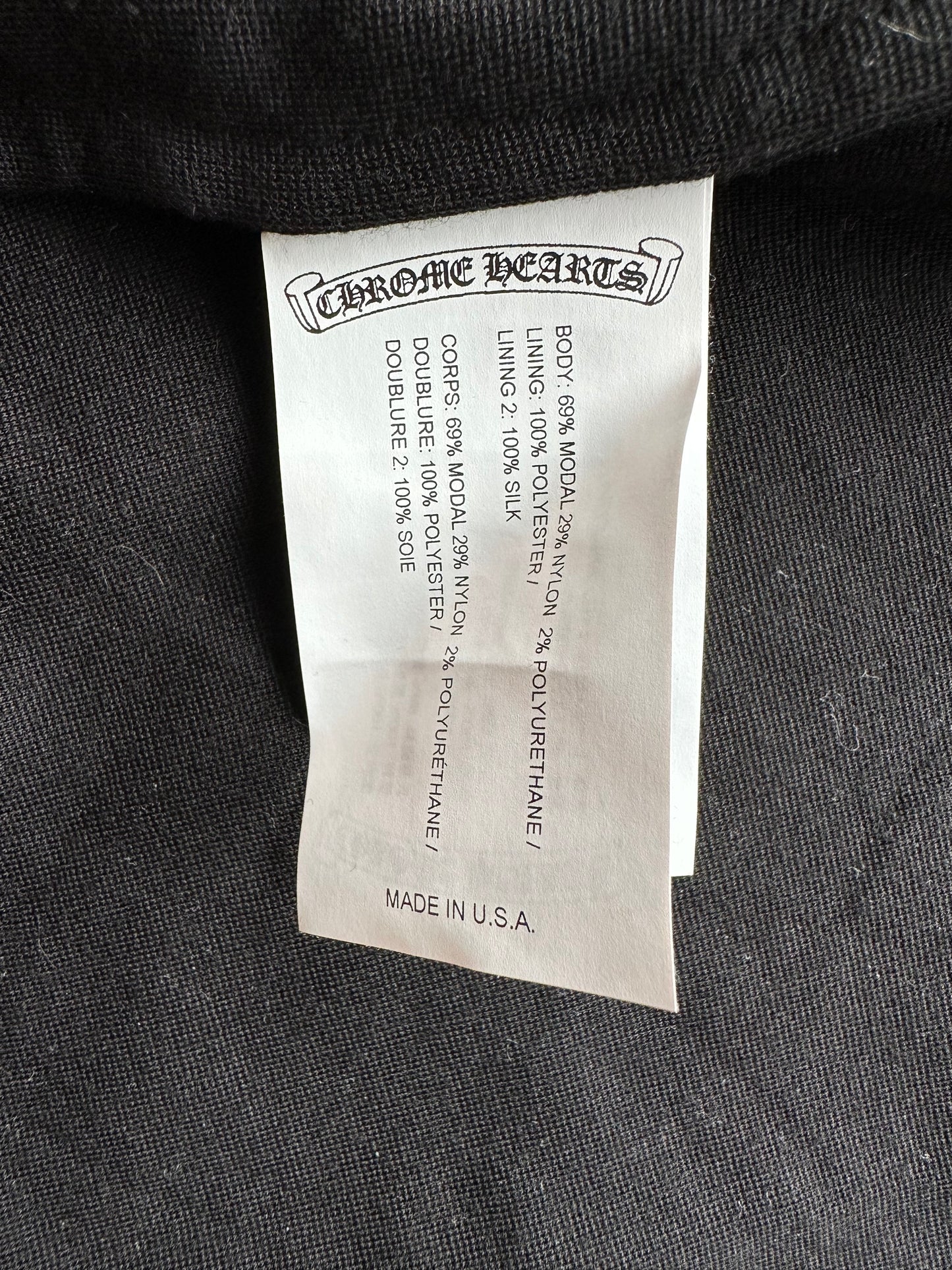 Chrome Hearts Matty Boy Black Chomper Track Jacket