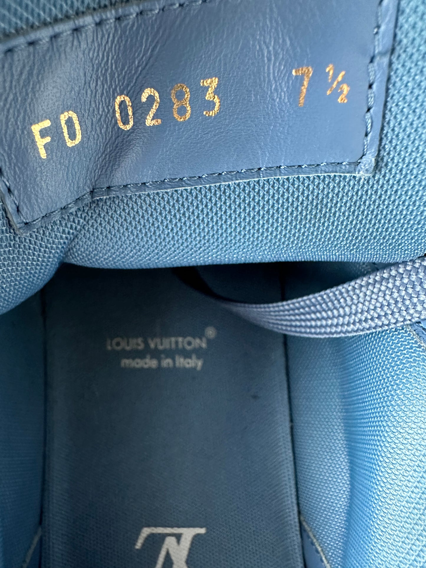 Louis Vuitton Blue Denim Monogram Trainers