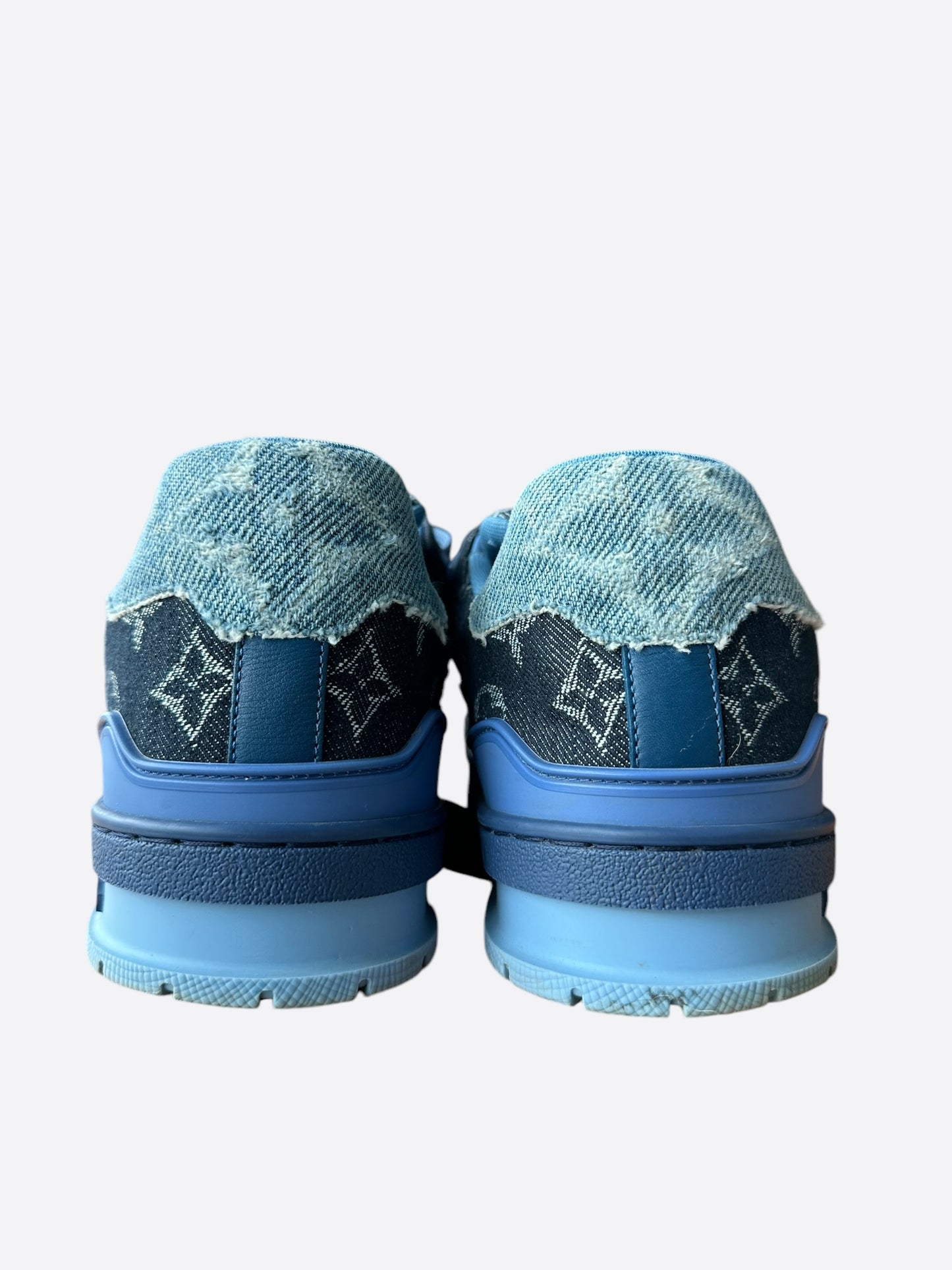 Louis Vuitton Blue Denim Monogram Trainers