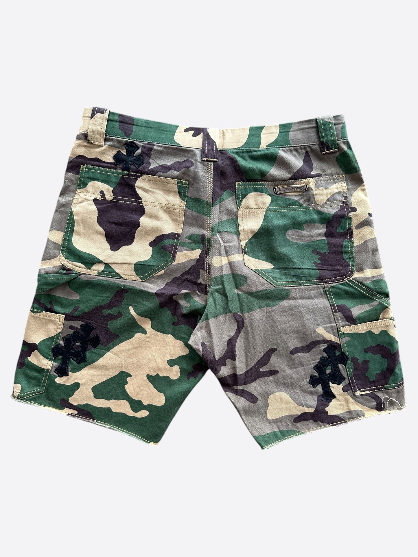 Chrome Hearts Camouflage Sex Records Cross Patch Carpenter Shorts