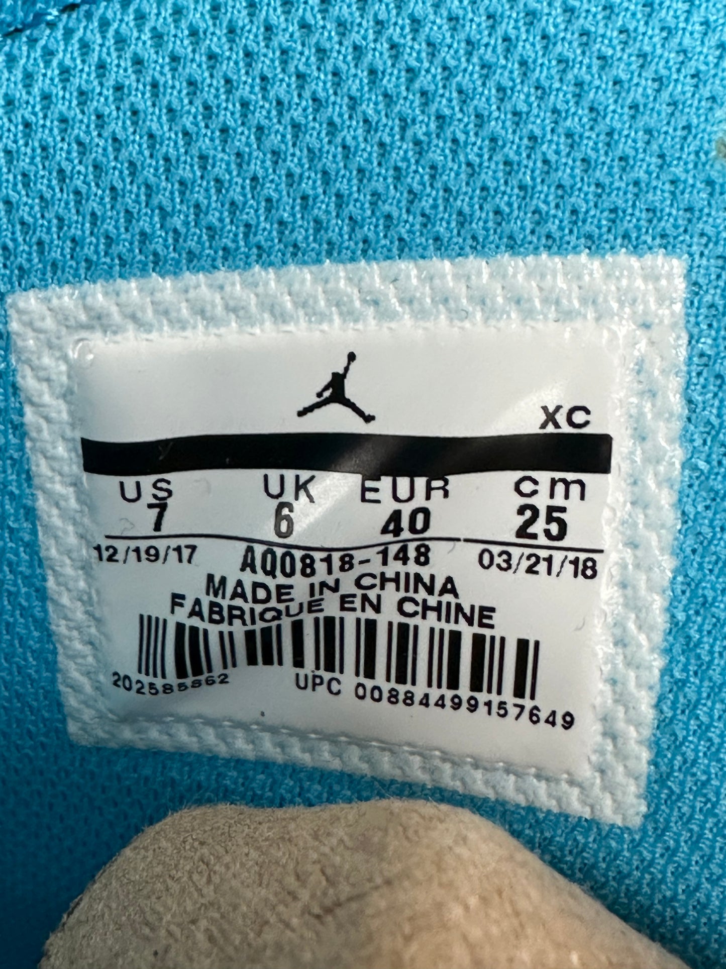 Nike Off-White Blue UNC Jordan 1 Hightop Sneakers