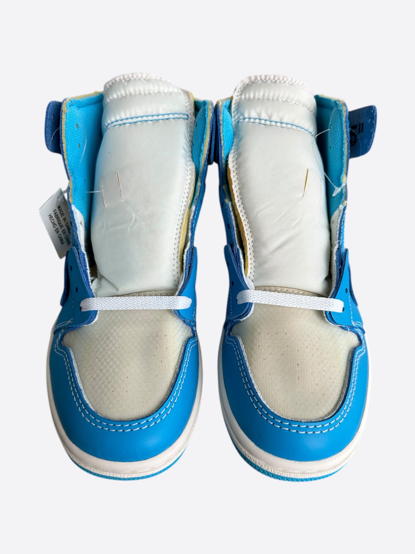 Nike Off-White Blue UNC Jordan 1 Hightop Sneakers