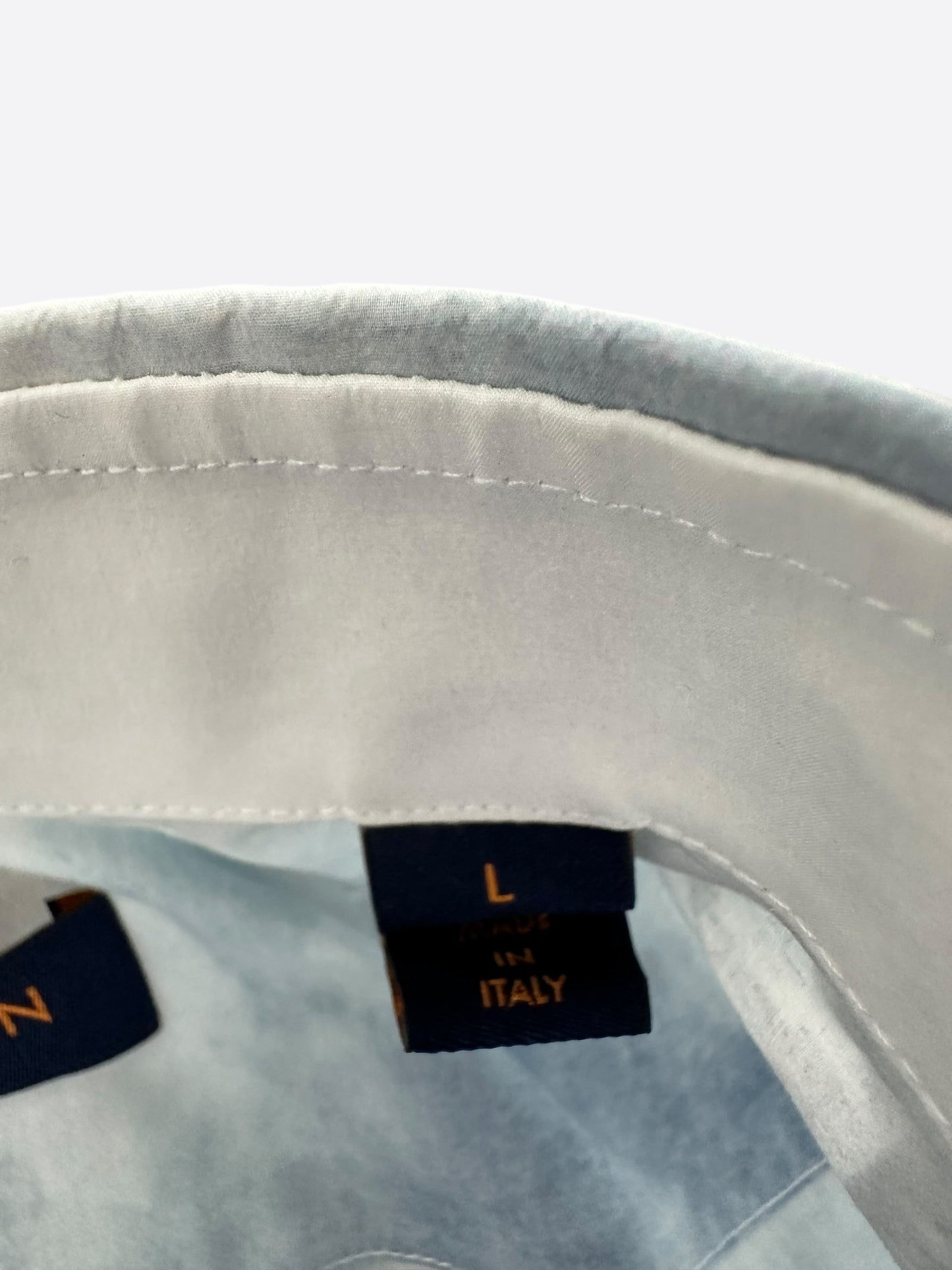 Louis Vuitton Blue & White Cloud Logo Button Up Shirt