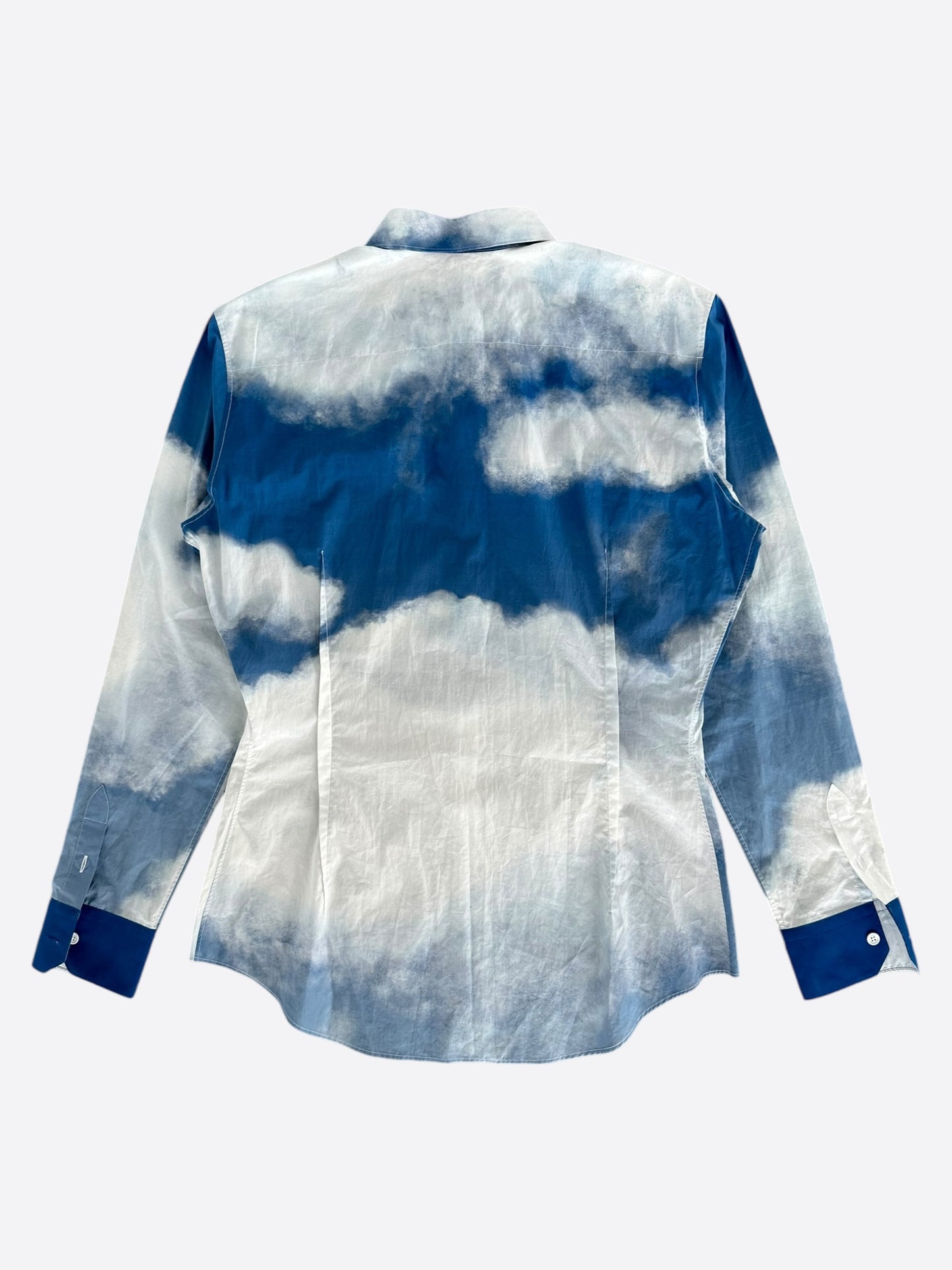 Louis Vuitton Blue & White Cloud Logo Button Up Shirt