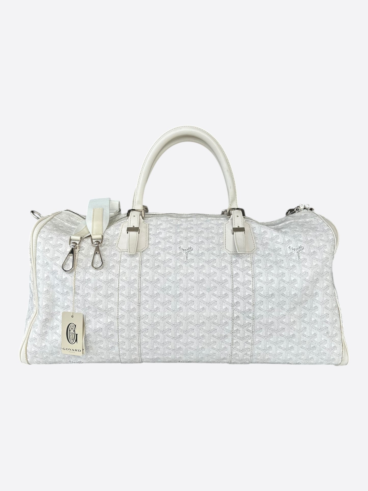 Goyard White Boston 50 Duffel Bag