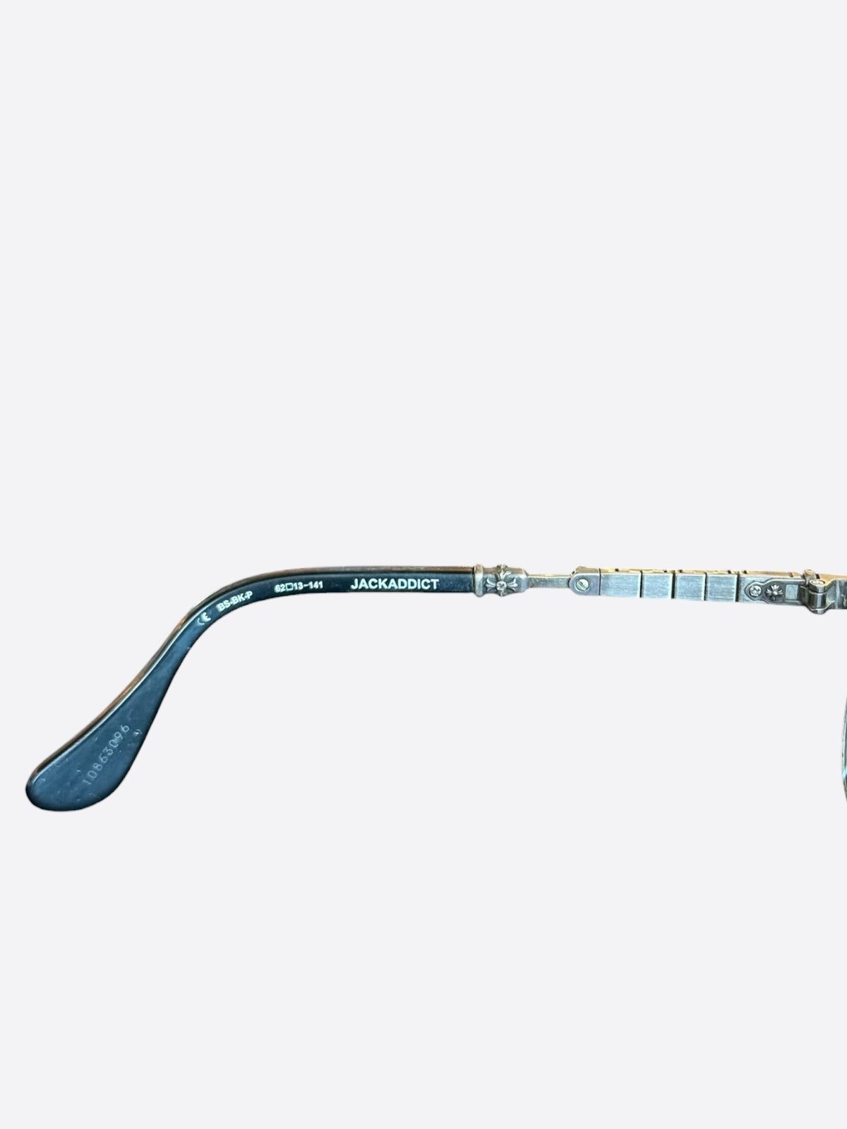 Chrome Hearts Black & Silver Jackaddict Sunglasses