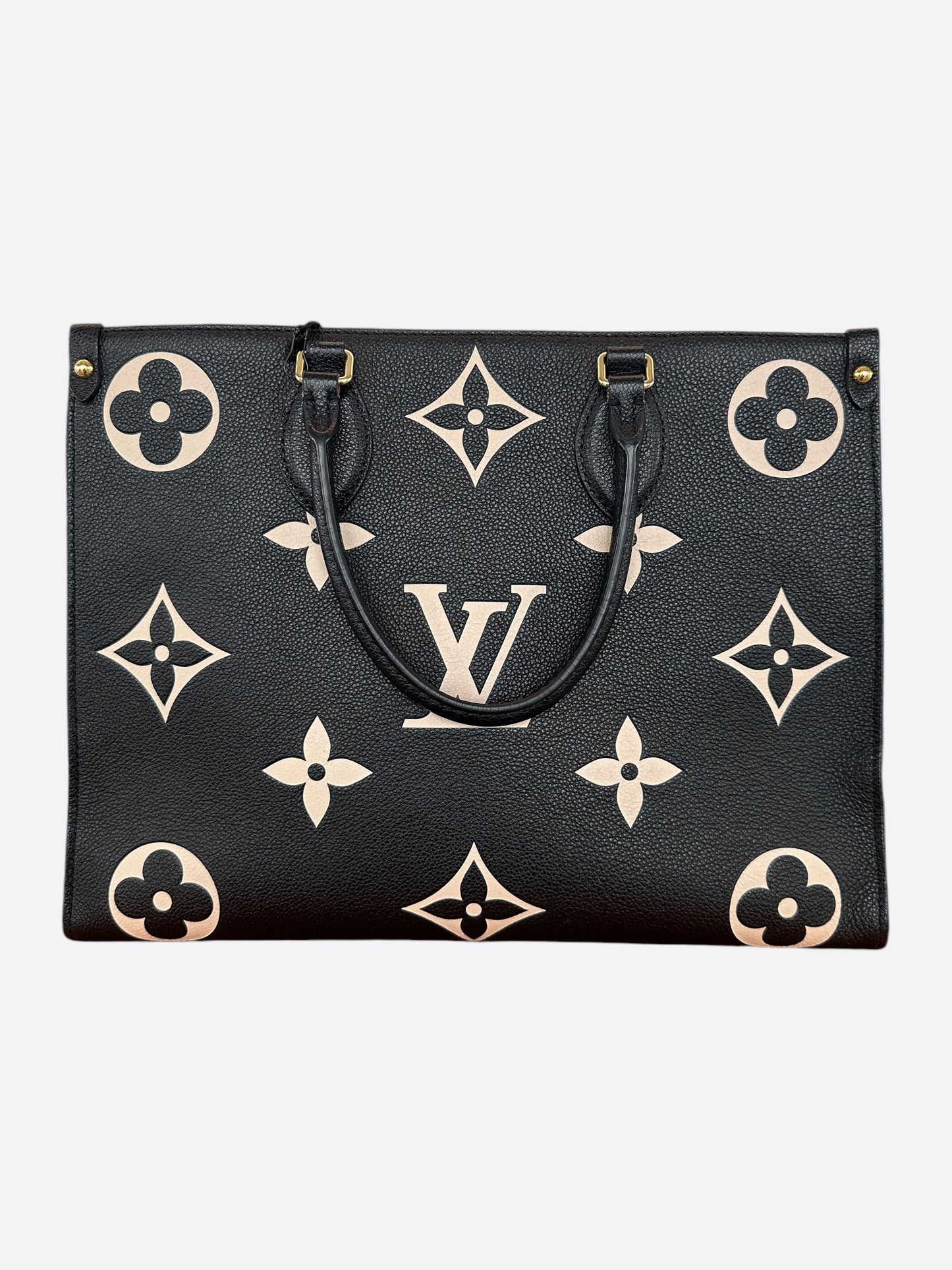 Louis Vuitton Black & Cream Monogram Empreinte OnTheGo MM