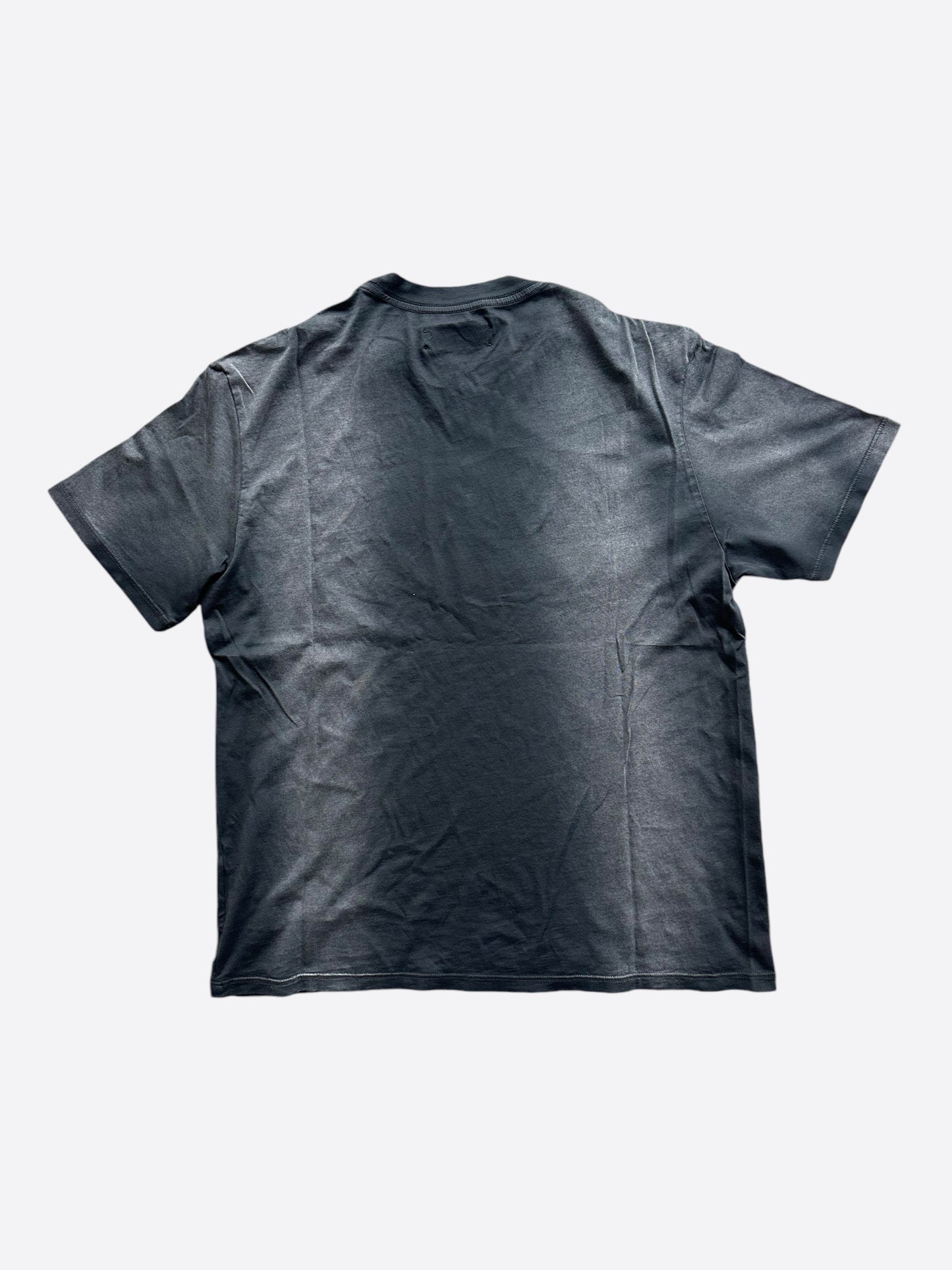 Amiri Faded Black Distressed MA Bar Logo T-Shirt
