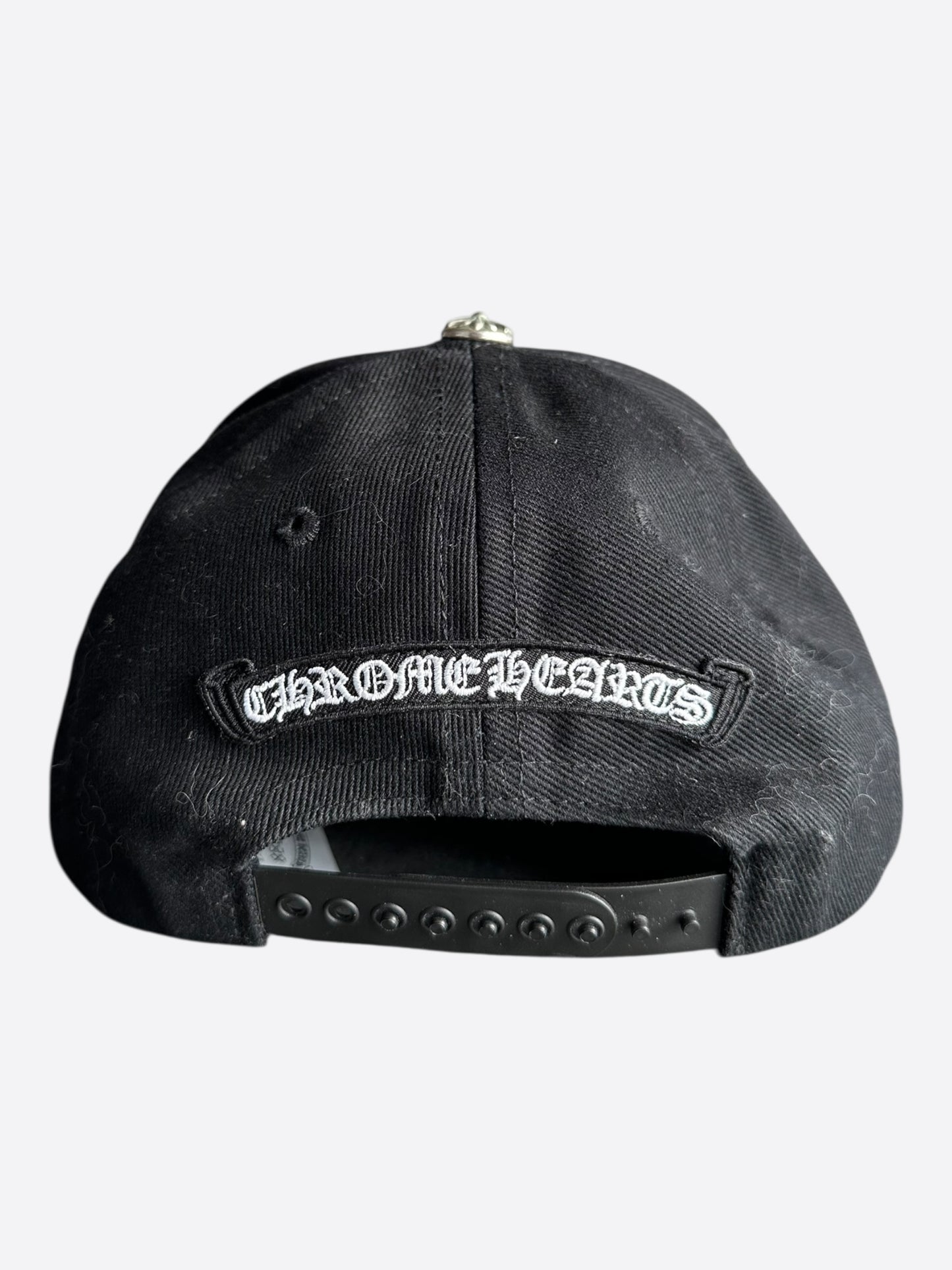 Chrome Hearts Black Embroidered Cross Logo Hat