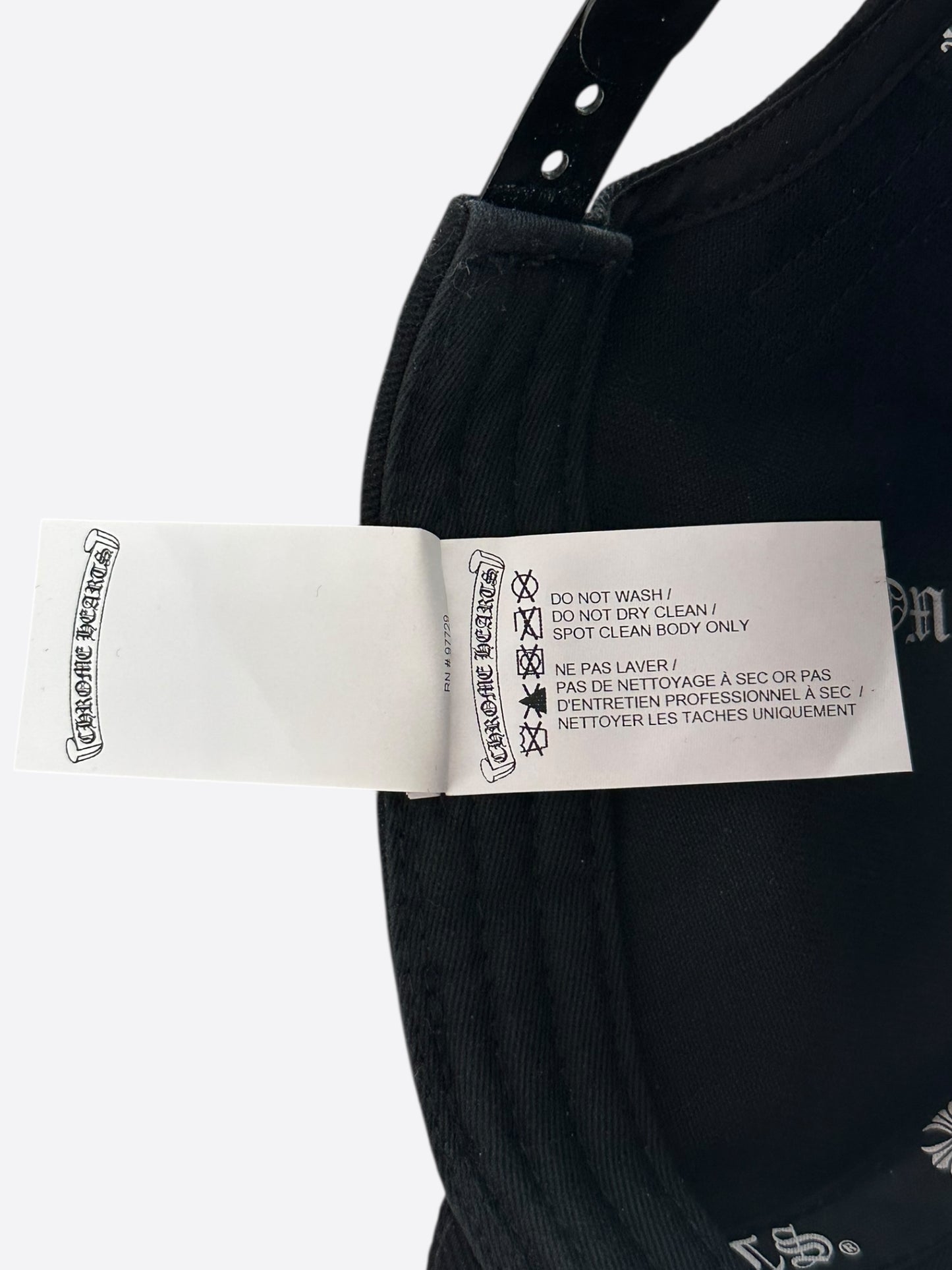 Chrome Hearts Black Embroidered Cross Logo Hat