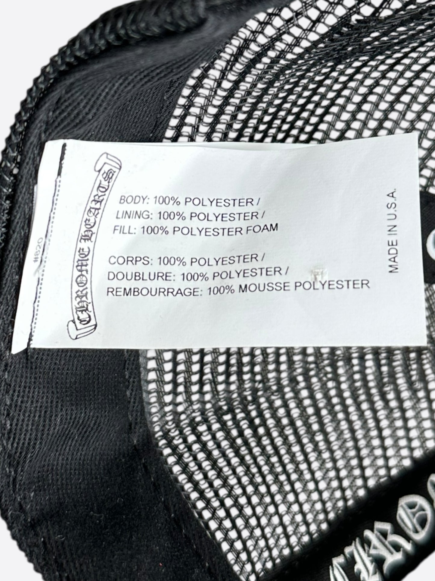 Chrome Hearts Black & White Triple Cross Trucker Hat