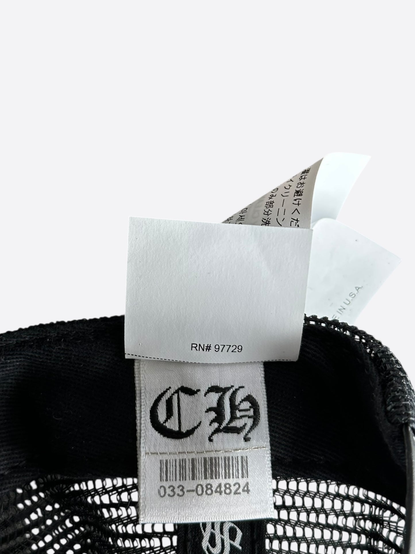 Chrome Hearts Black & White Triple Cross Trucker Hat