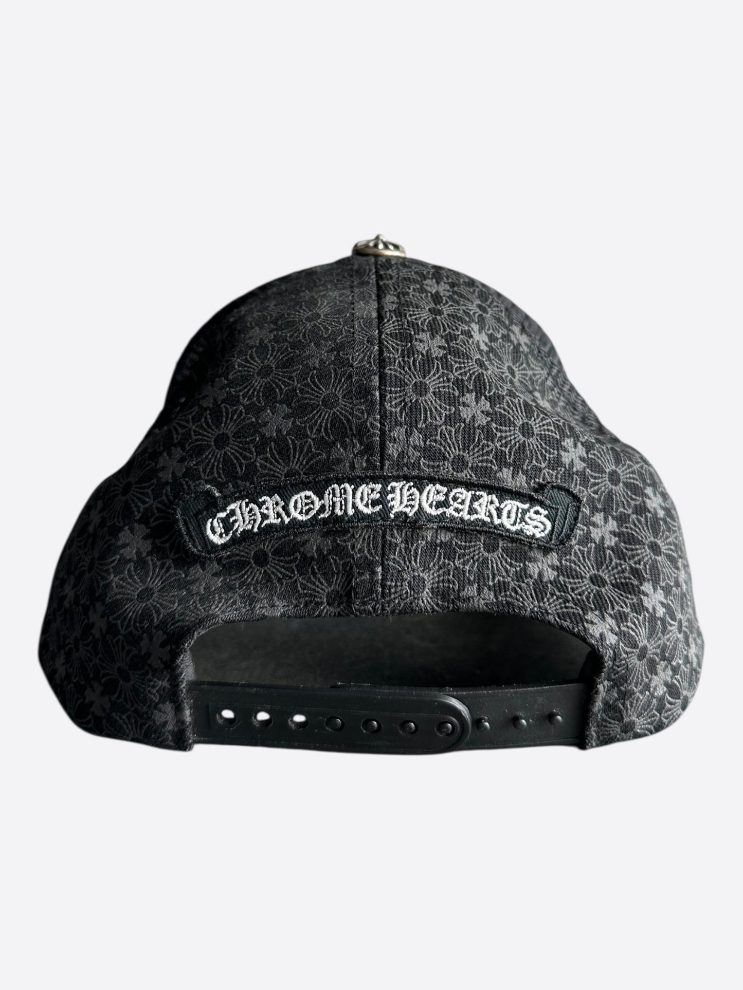 Chrome Hearts Black Cross Patch Jacquard Logo Hat