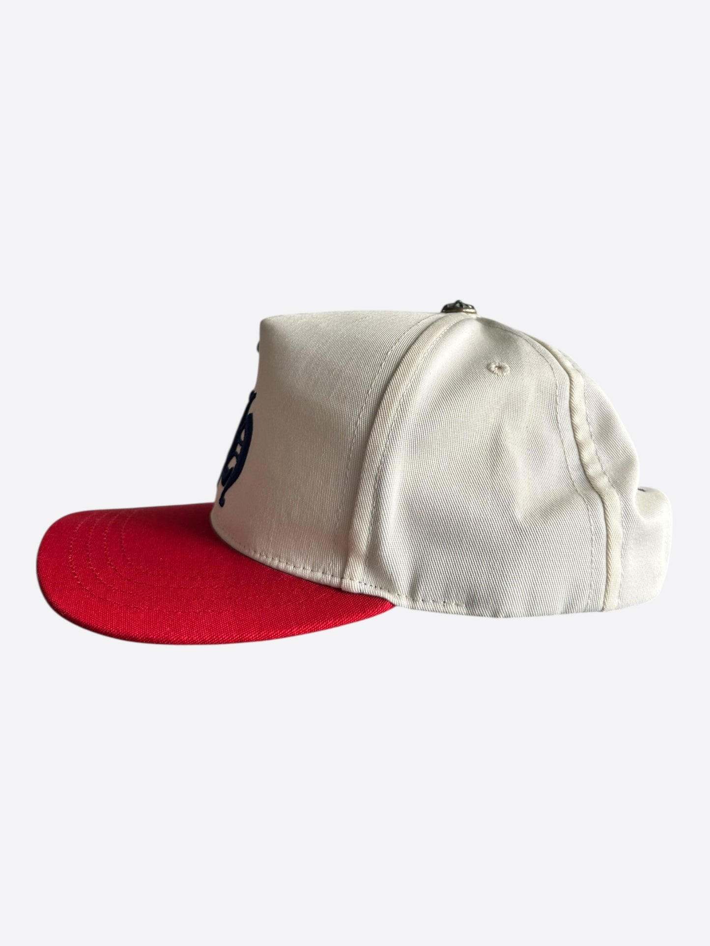 Chrome Hearts Beige Red & Blue CH Logo Hat