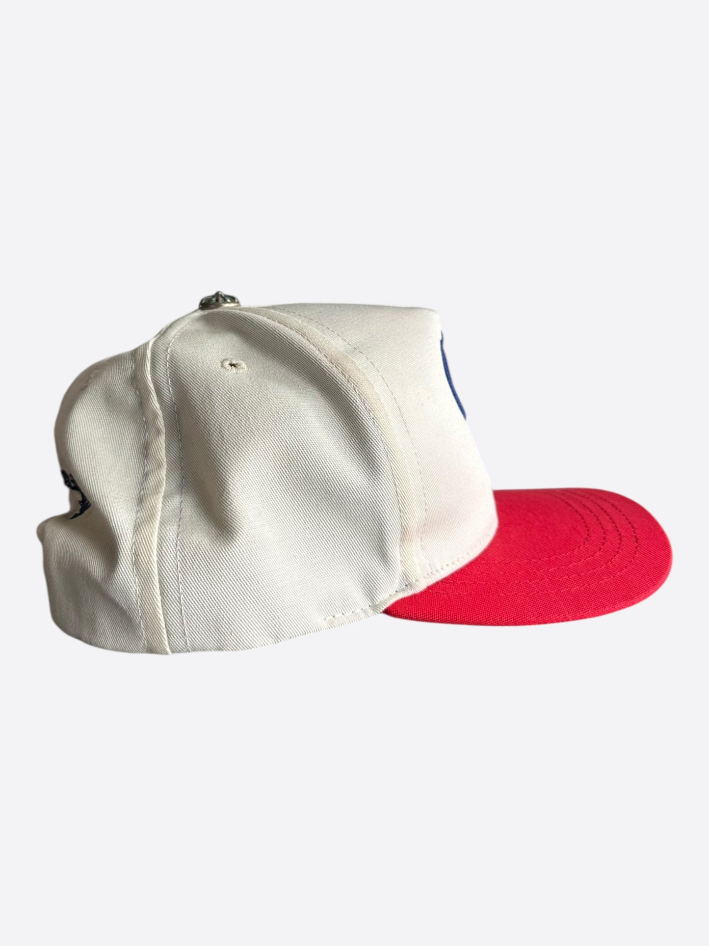 Chrome Hearts Beige Red & Blue CH Logo Hat