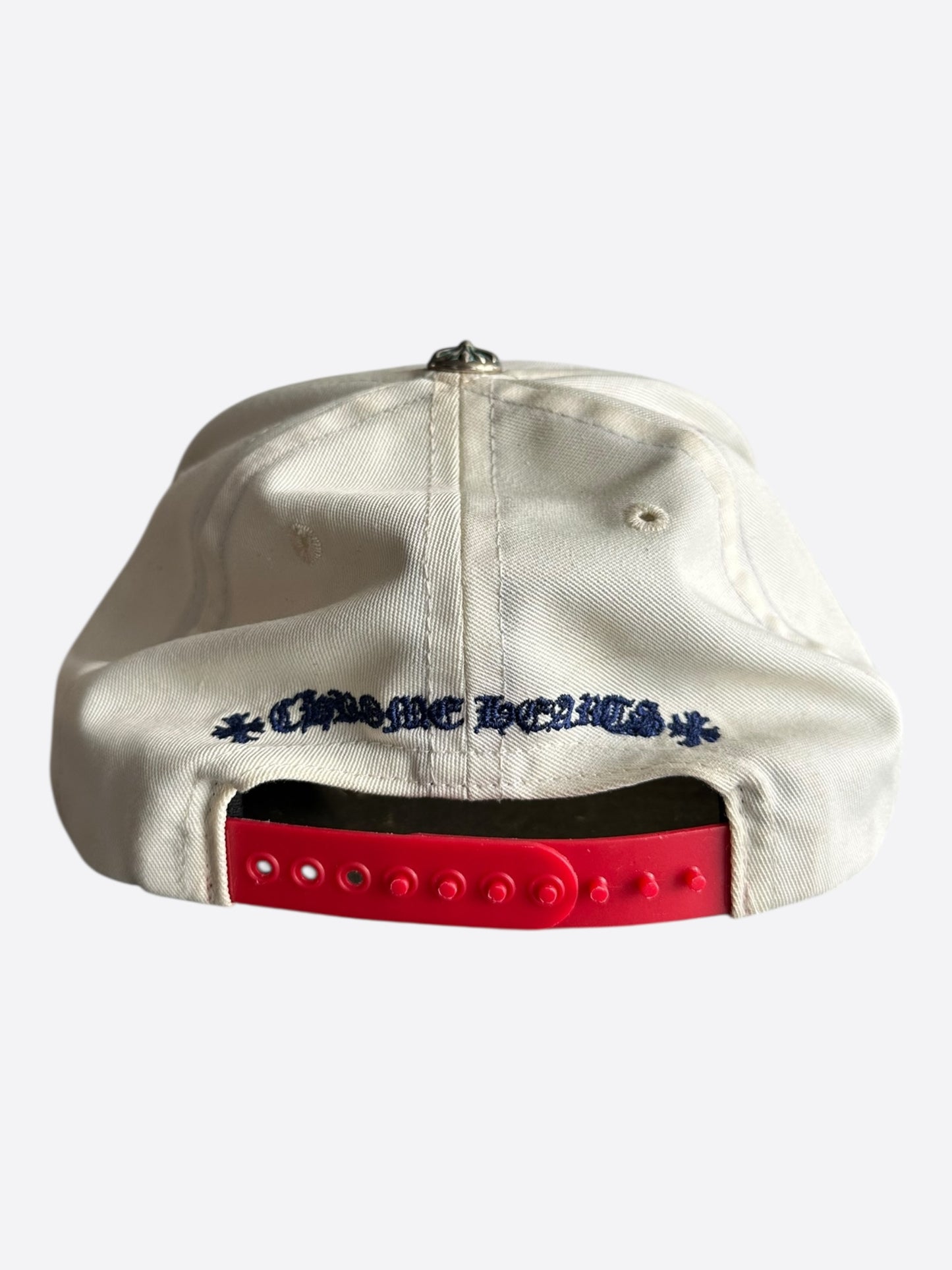 Chrome Hearts Beige Red & Blue CH Logo Hat