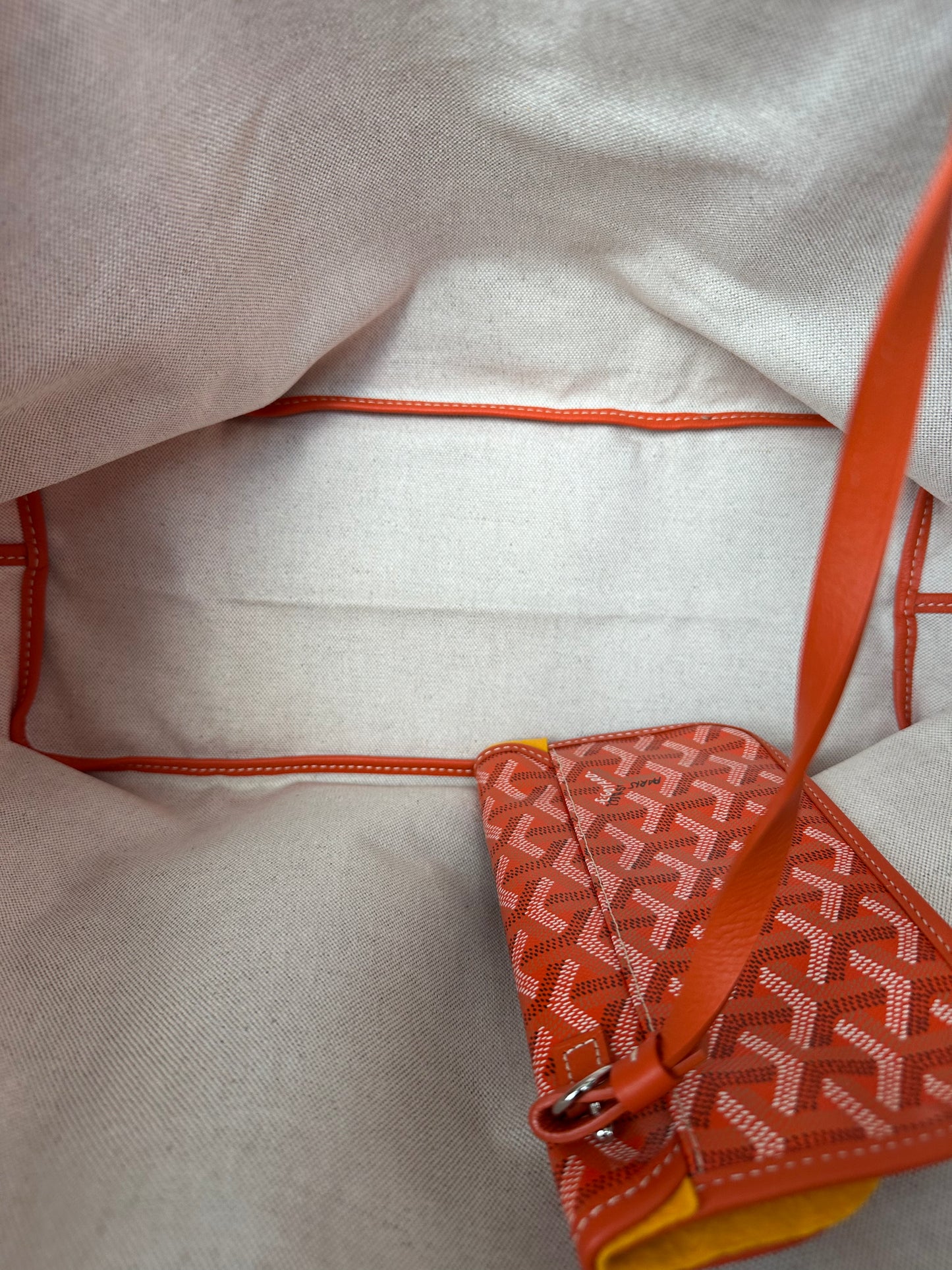 Goyard Orange St. Louis PM Tote Bag