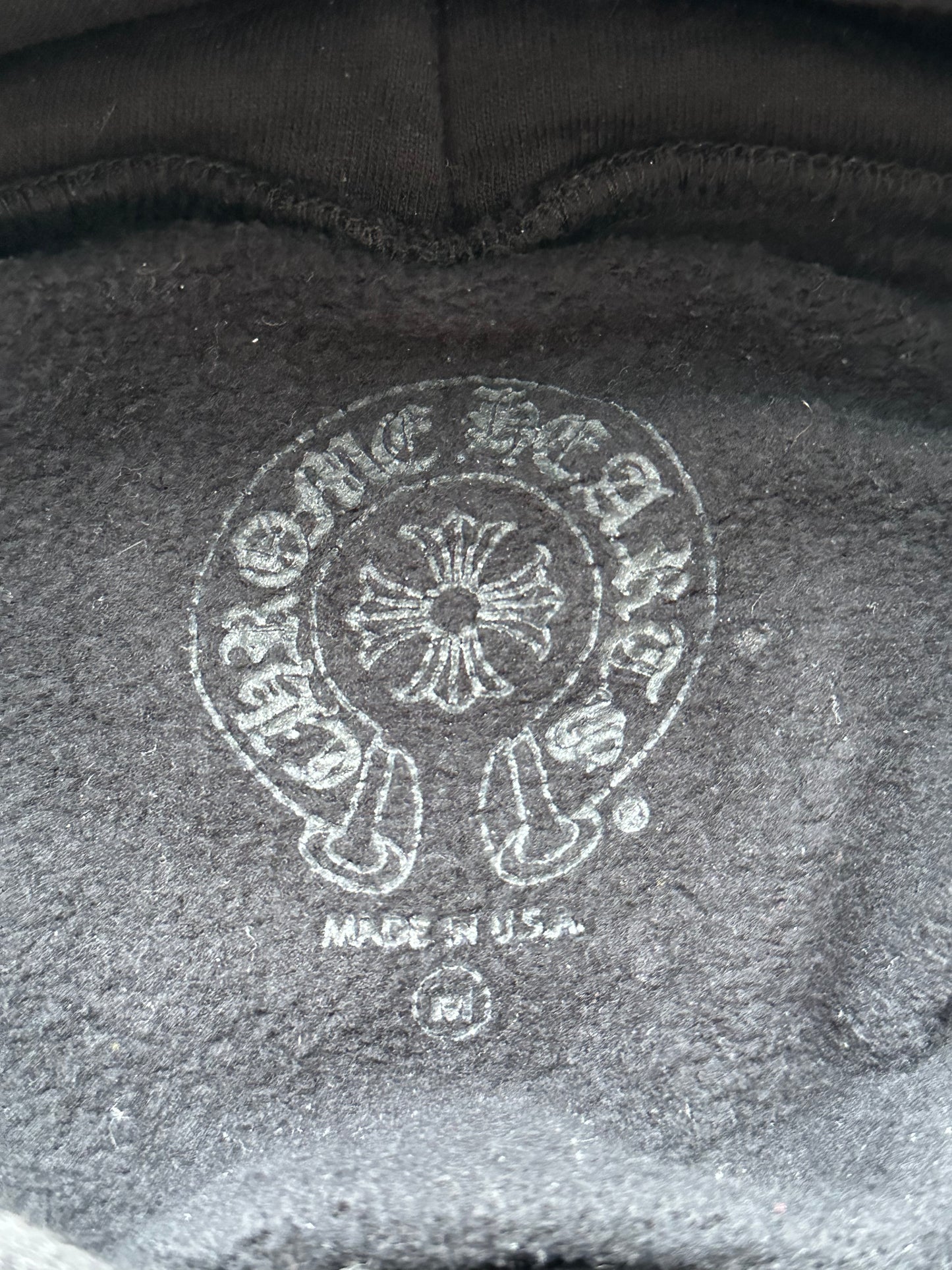 Chrome Hearts Black & White T-Bar Logo Hoodie