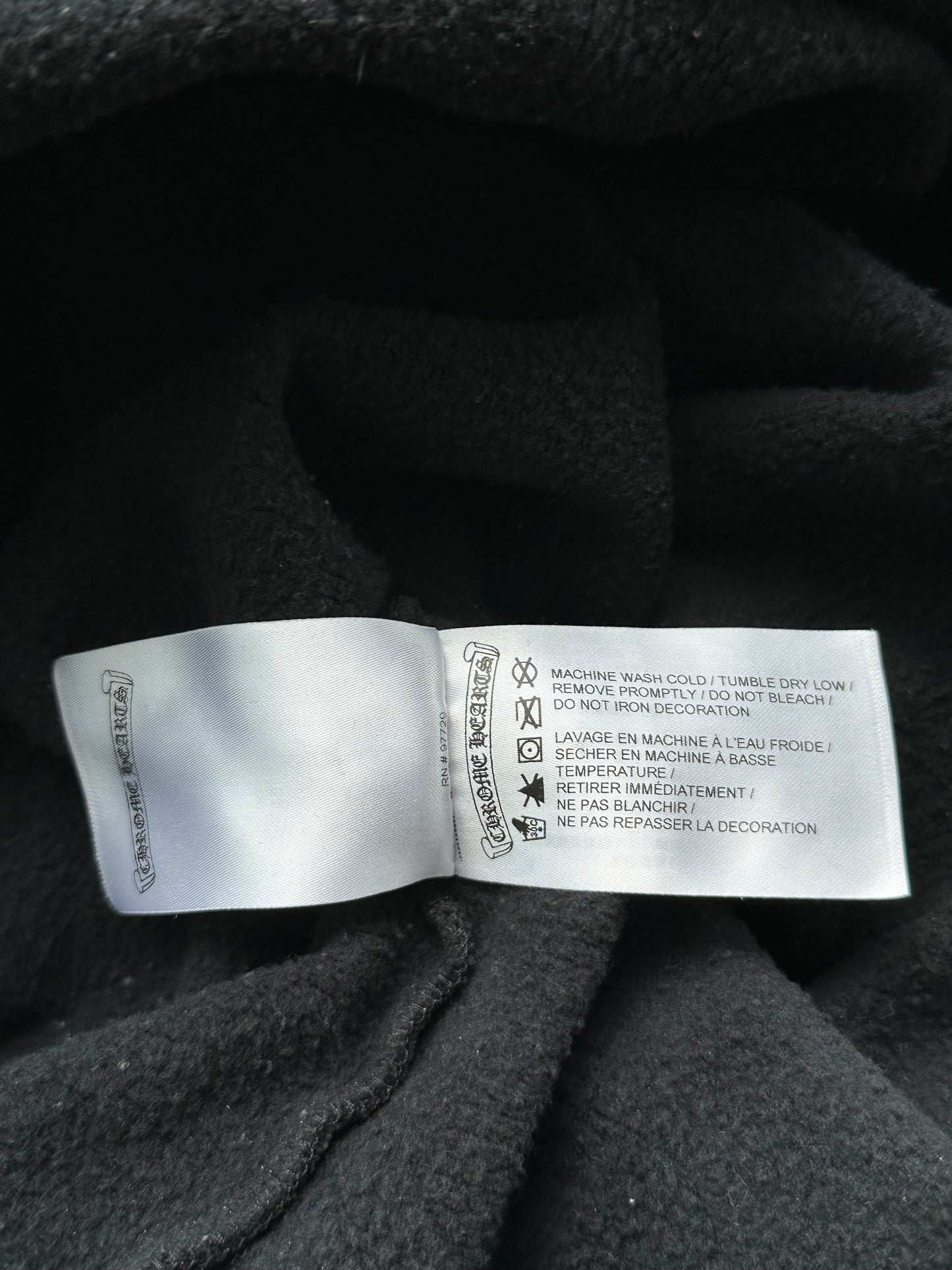 Chrome Hearts Black & White T-Bar Logo Hoodie