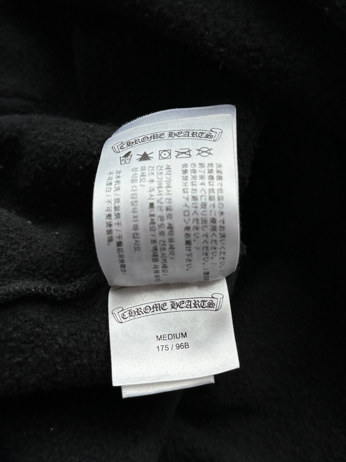 Chrome Hearts Black & White T-Bar Logo Hoodie