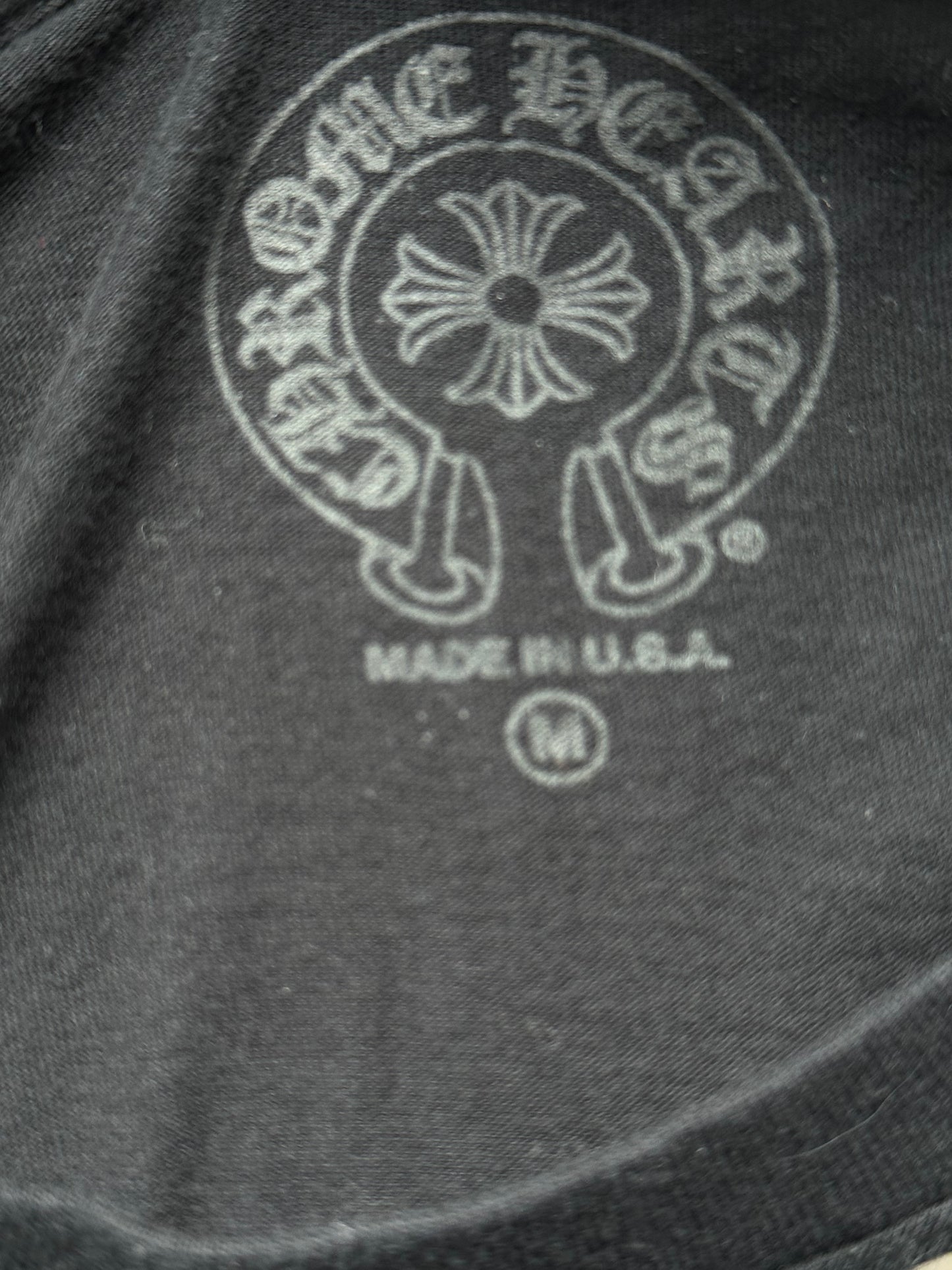 Chrome Hearts Black & White Horseshoe Logo Longsleeve T-Shirt