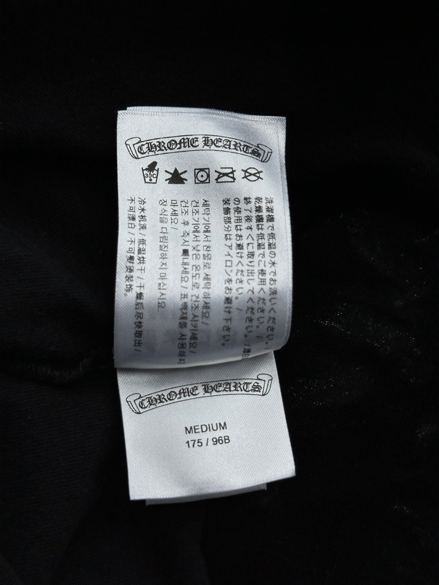 Chrome Hearts Black & White Horseshoe Logo Longsleeve T-Shirt